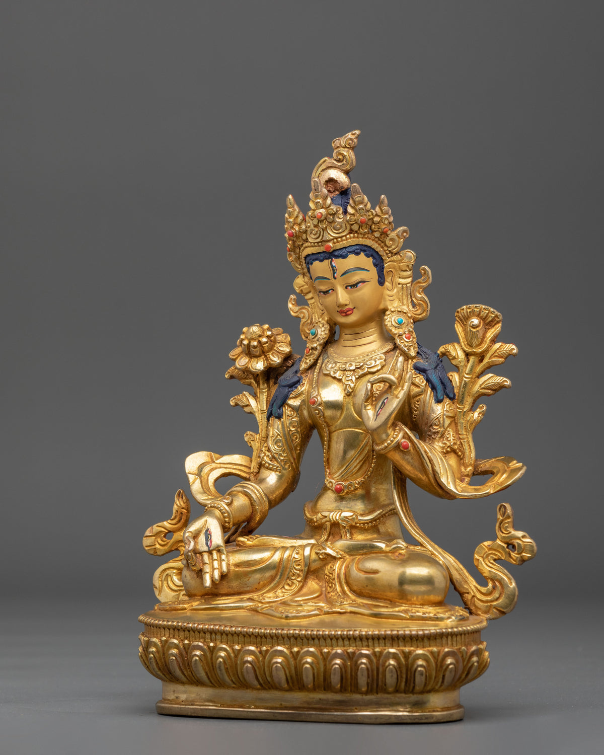 White Tara Compassionate Goddess Statue | Buddhist Altar Figure