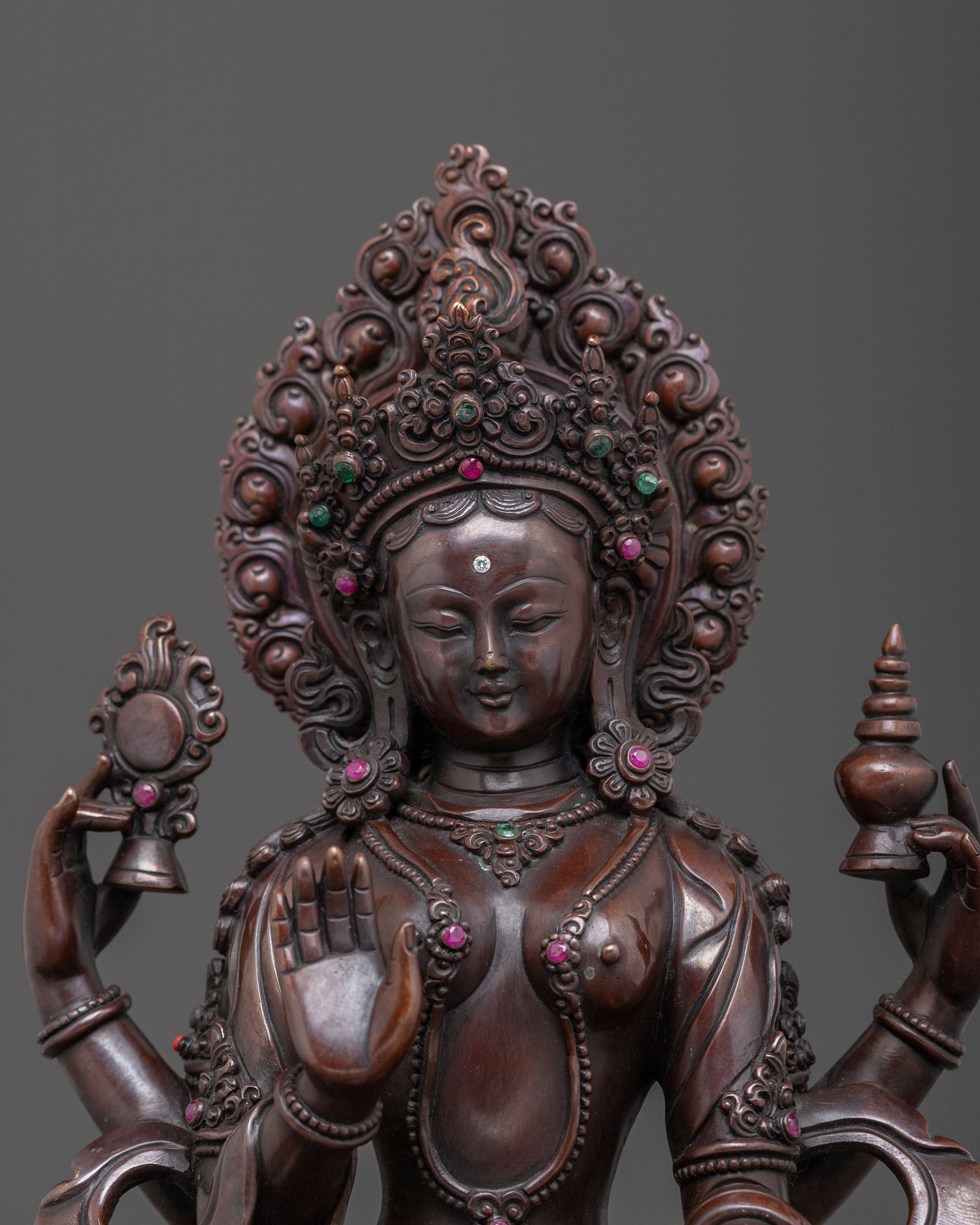 Goddess Laxmi: Handcrafted Sacred Statue