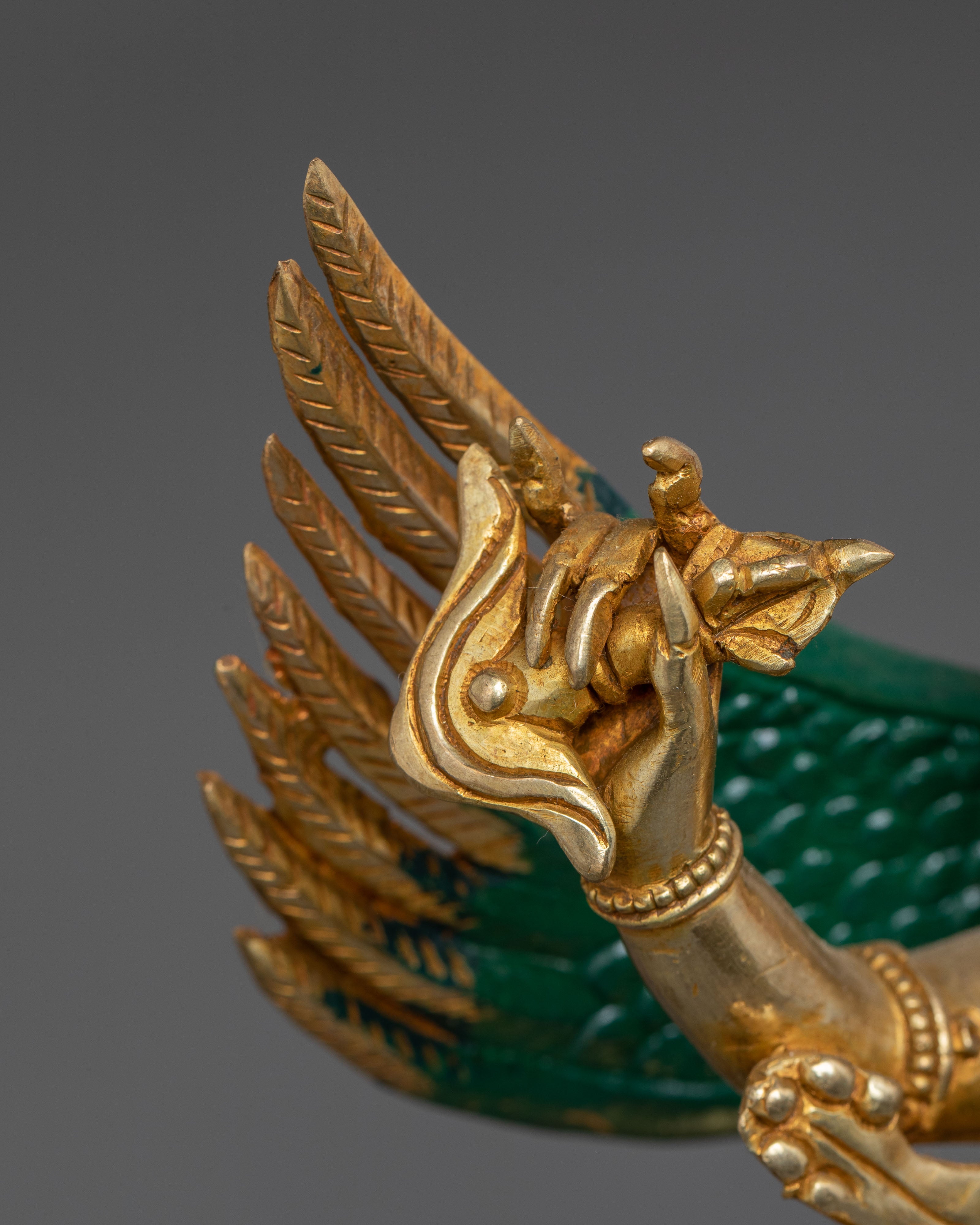 Garuda Protector Statue: Wrathful Tibetan Bird Deity