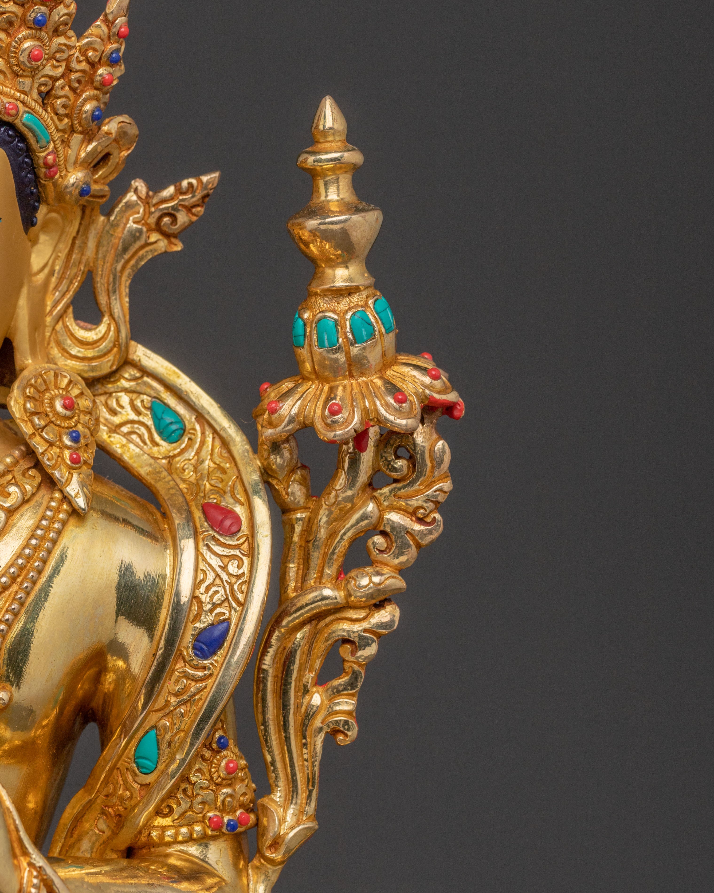 Maitreya Buddha Golden Statue | Compassionate Figure