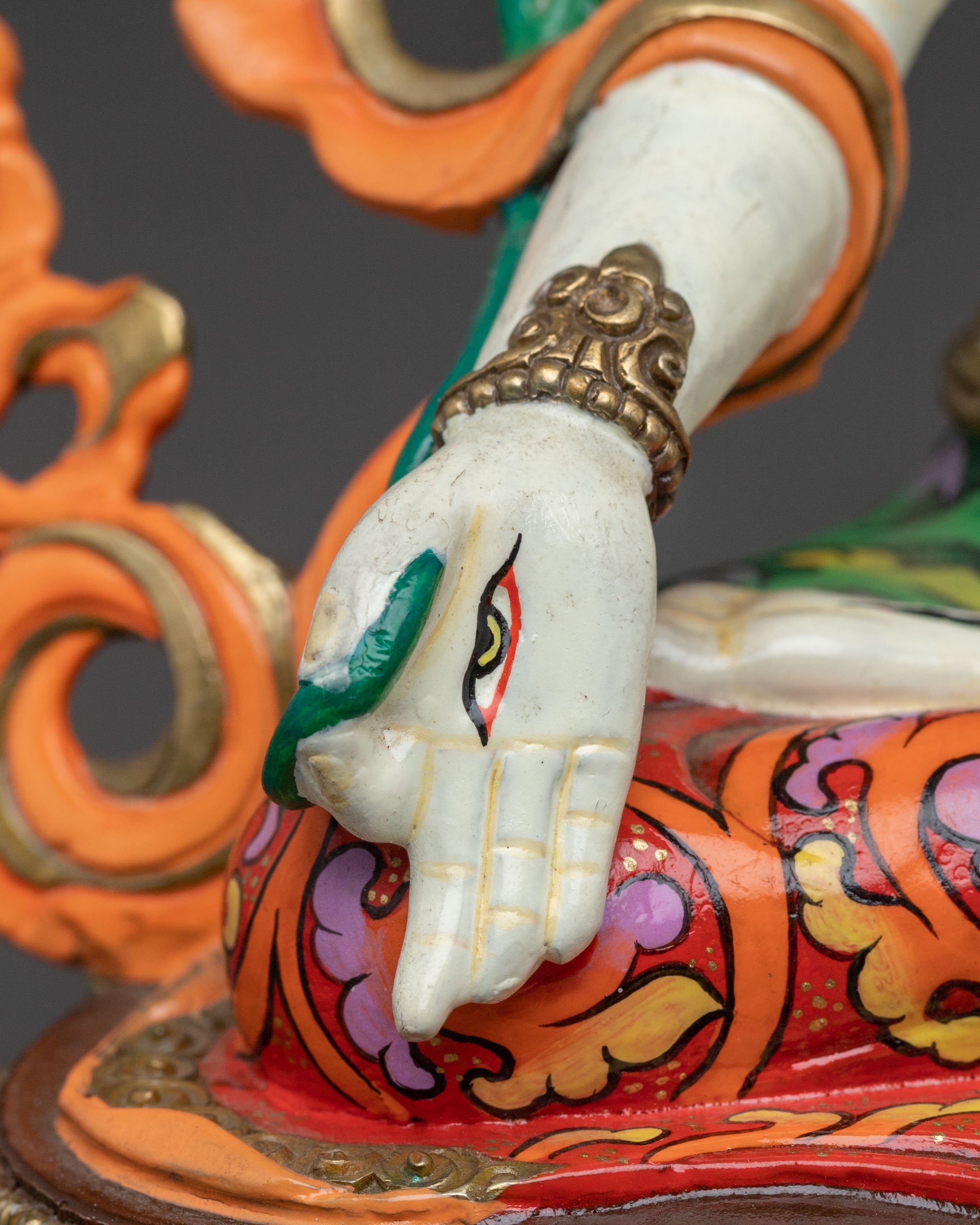 White Tara Protector of Peace Statue - Serene Gold Gilded