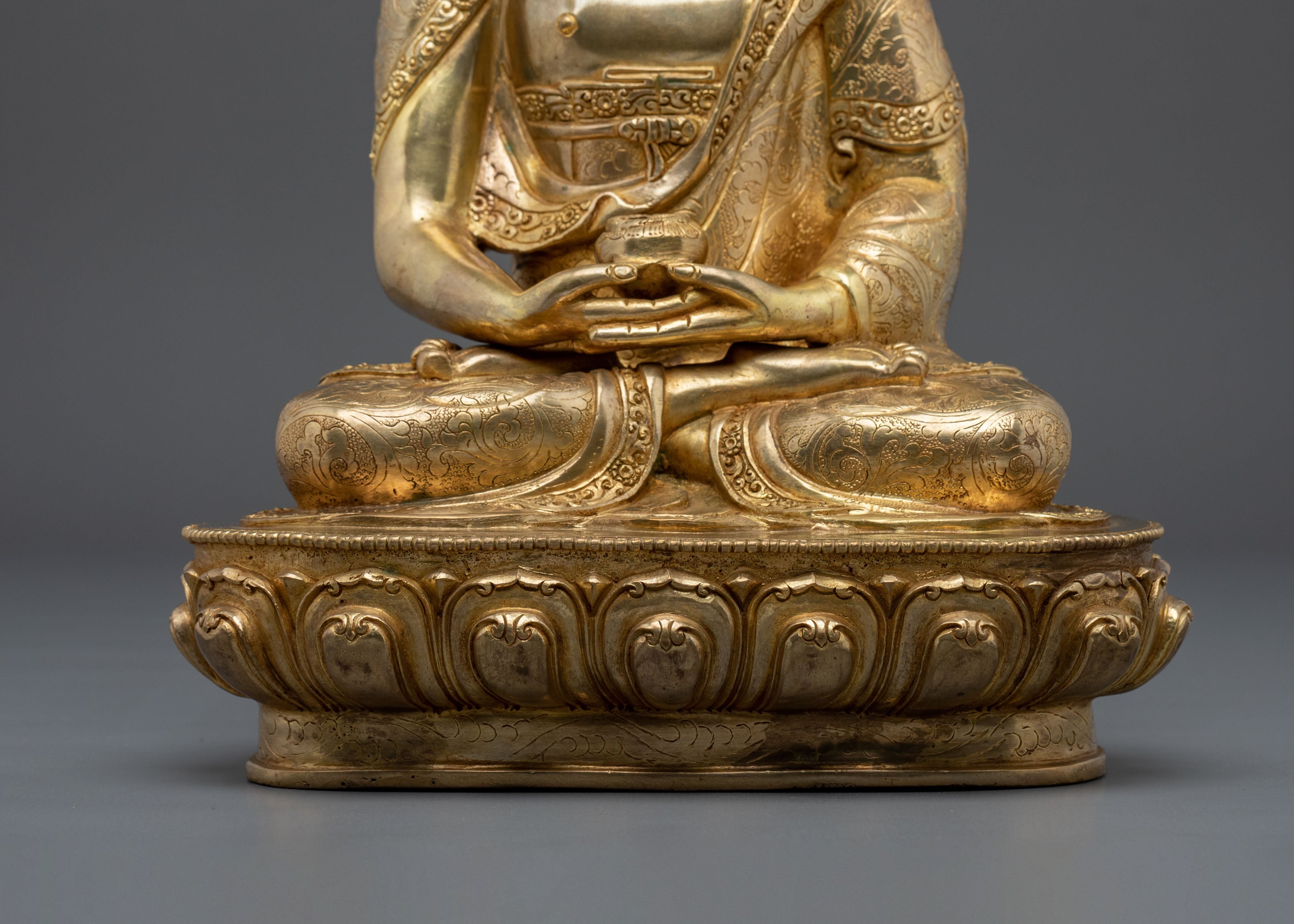 Amitabha Buddha Sculpture | 24k Gold-Coated Sculpture