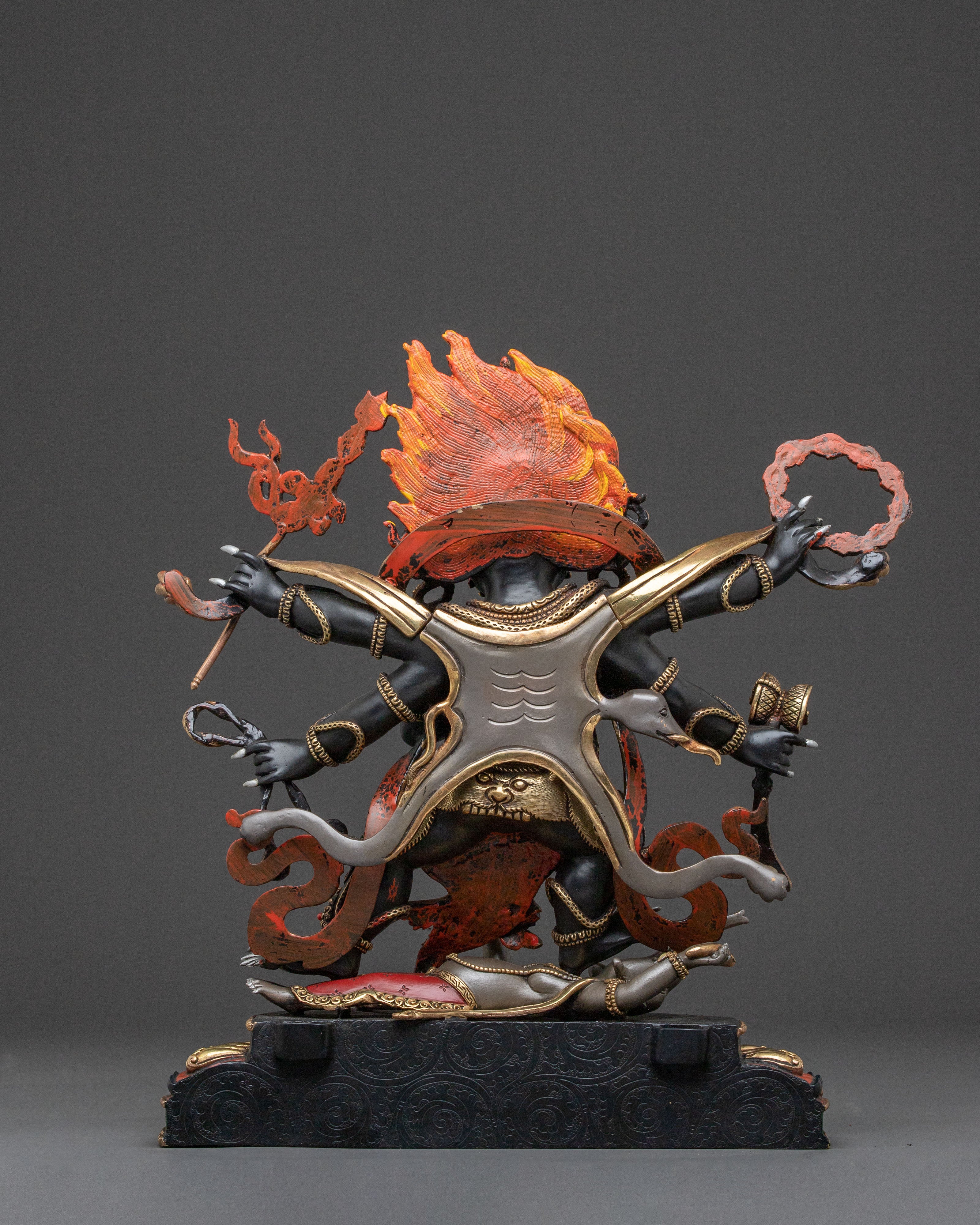 Six Armed Mahakala Divine Statue | Spiritual Decor