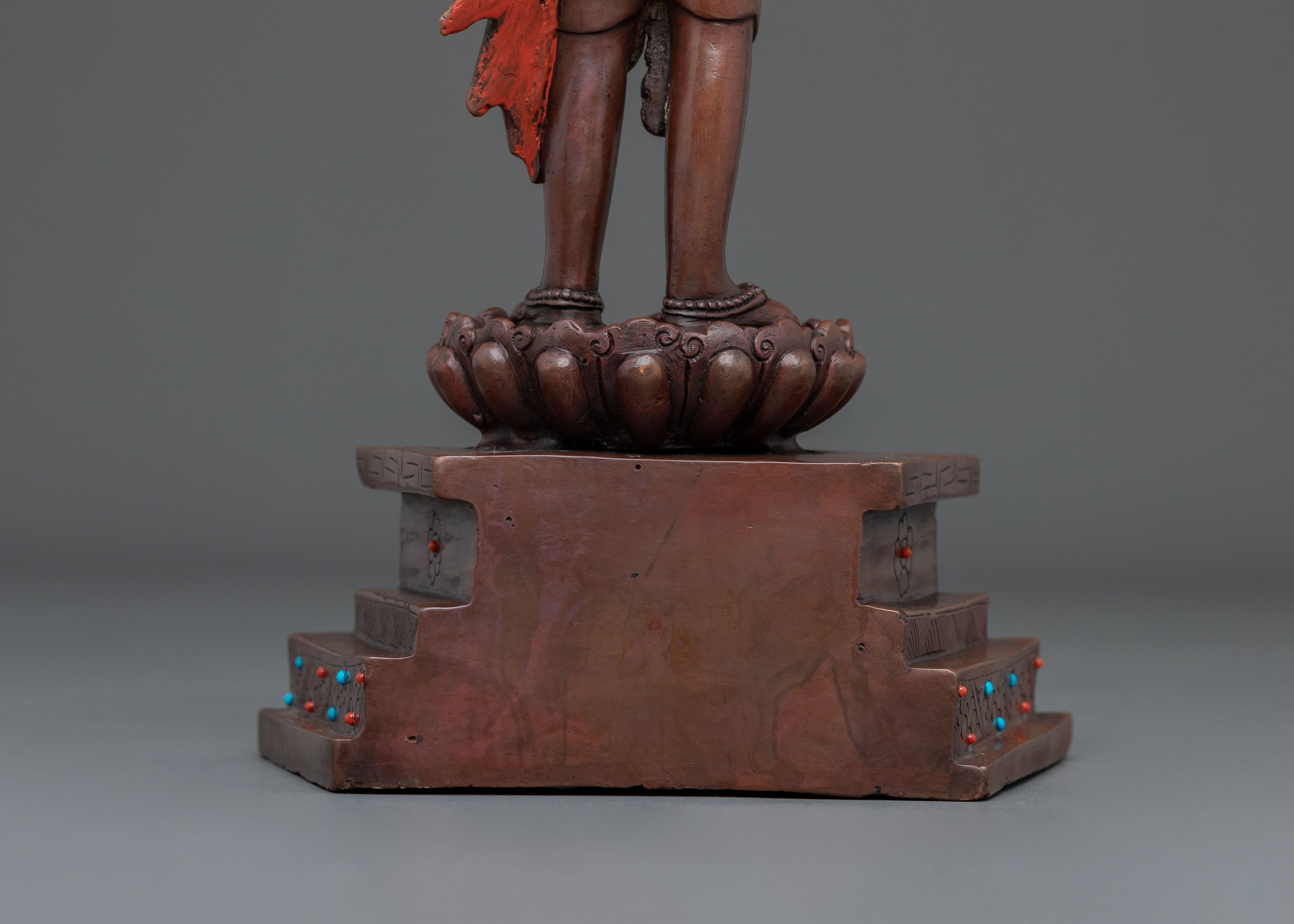 Peaceful Vajrapani Oxidized Statue | Tibetan Buddhist Guardian