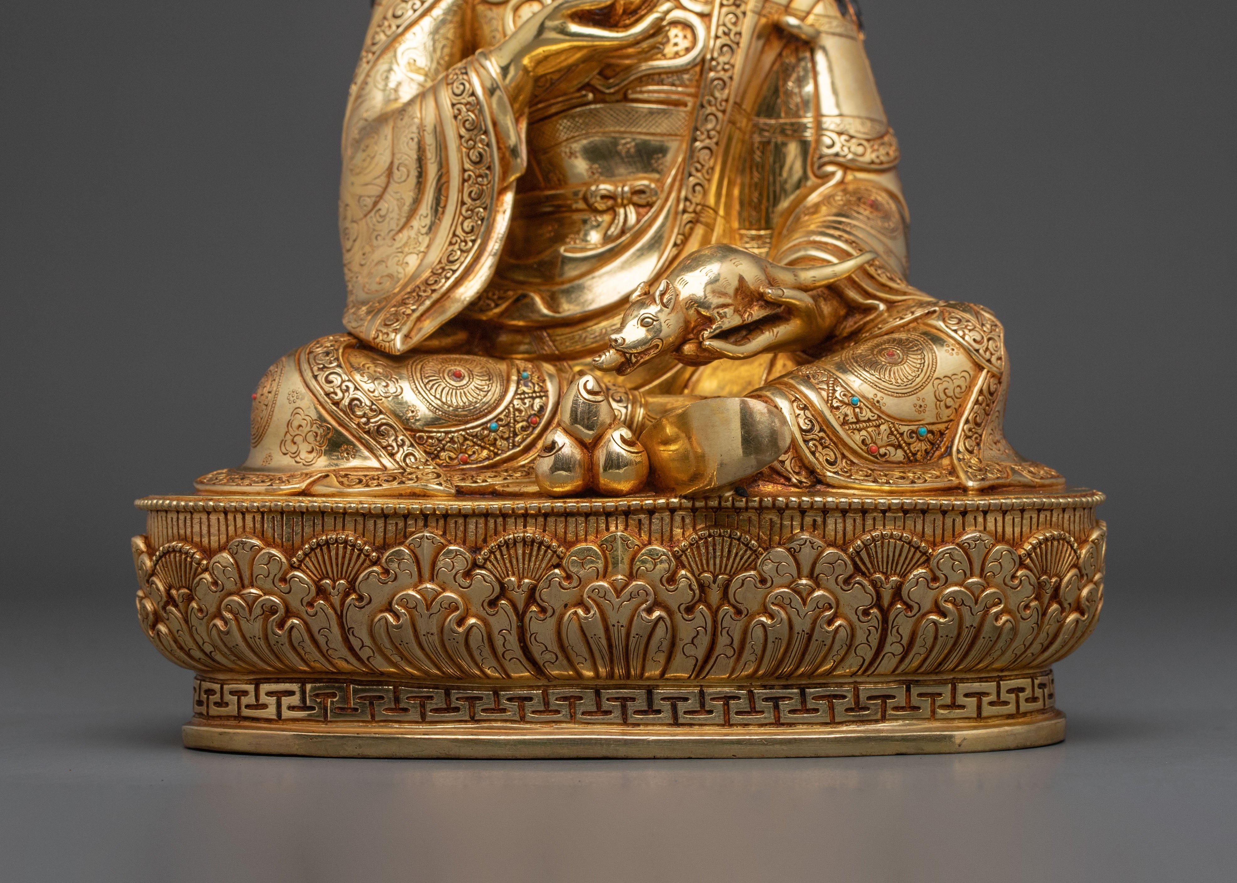 Guru Norla Buddhist Statue | 24K Gold Gilded Sacred Sculpture