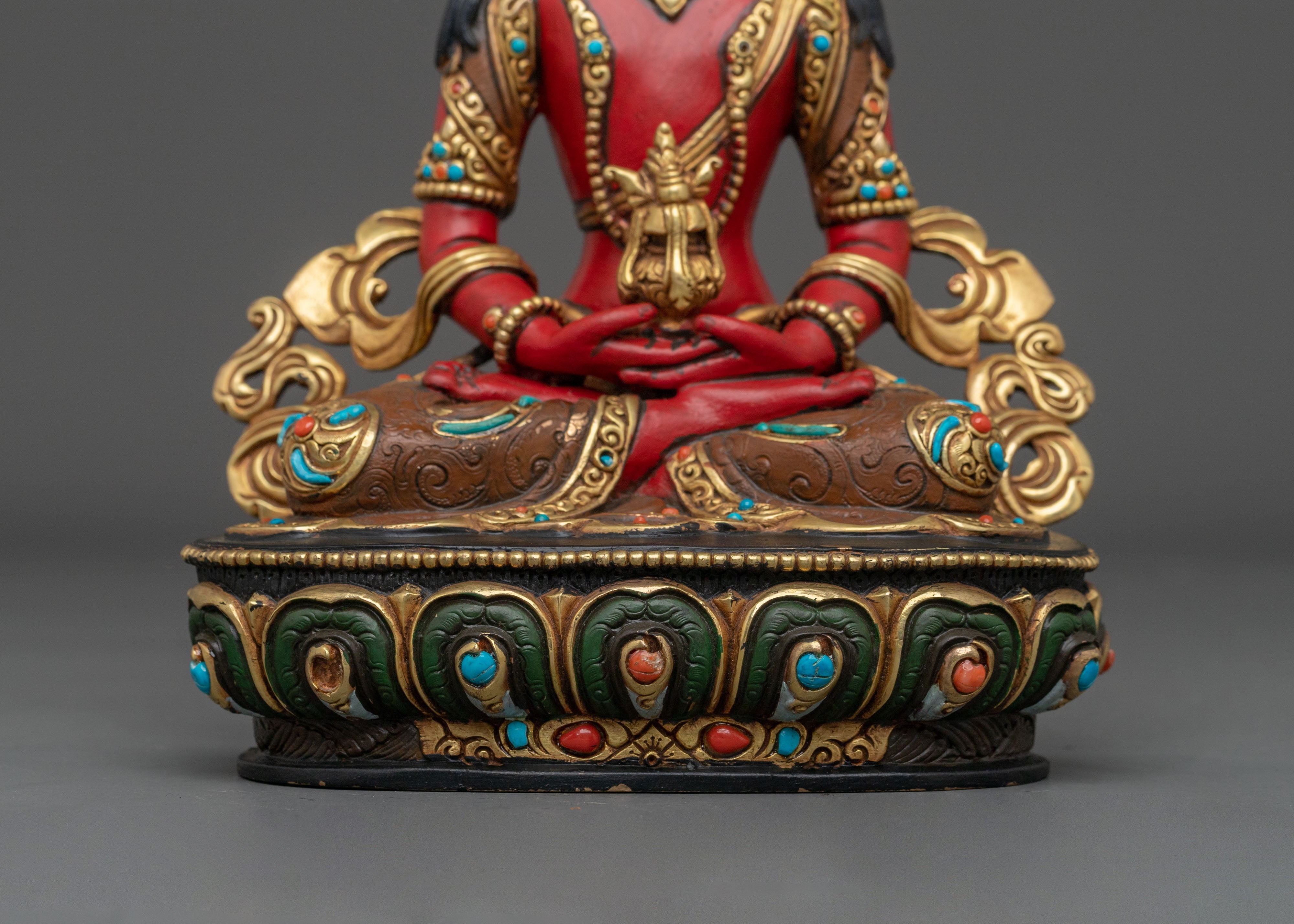 Buddhist Shrine Amitayus Statue | Sacred Altar Decor