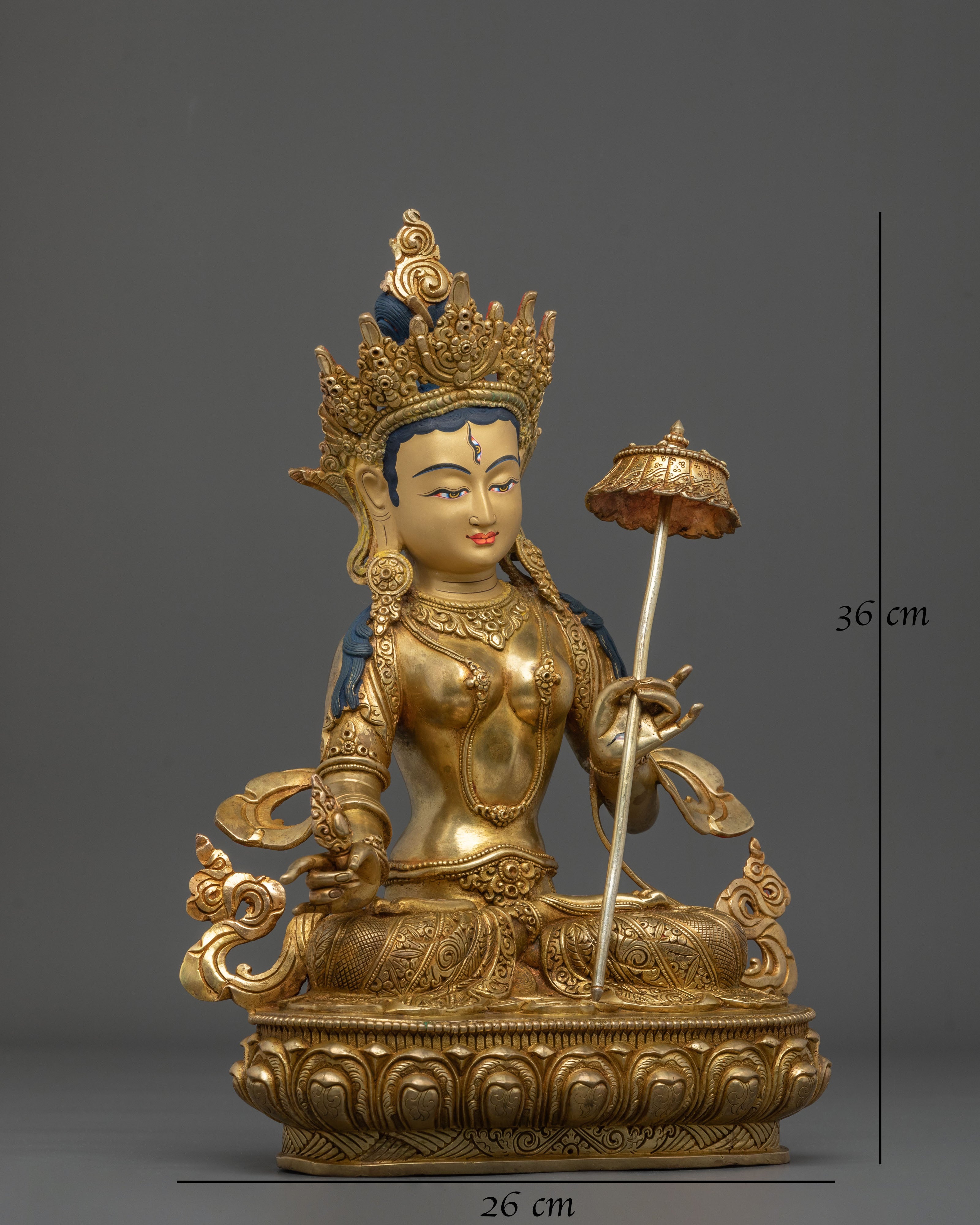 Dukar White Umbrella Goddess Statue: Goddess of Purification