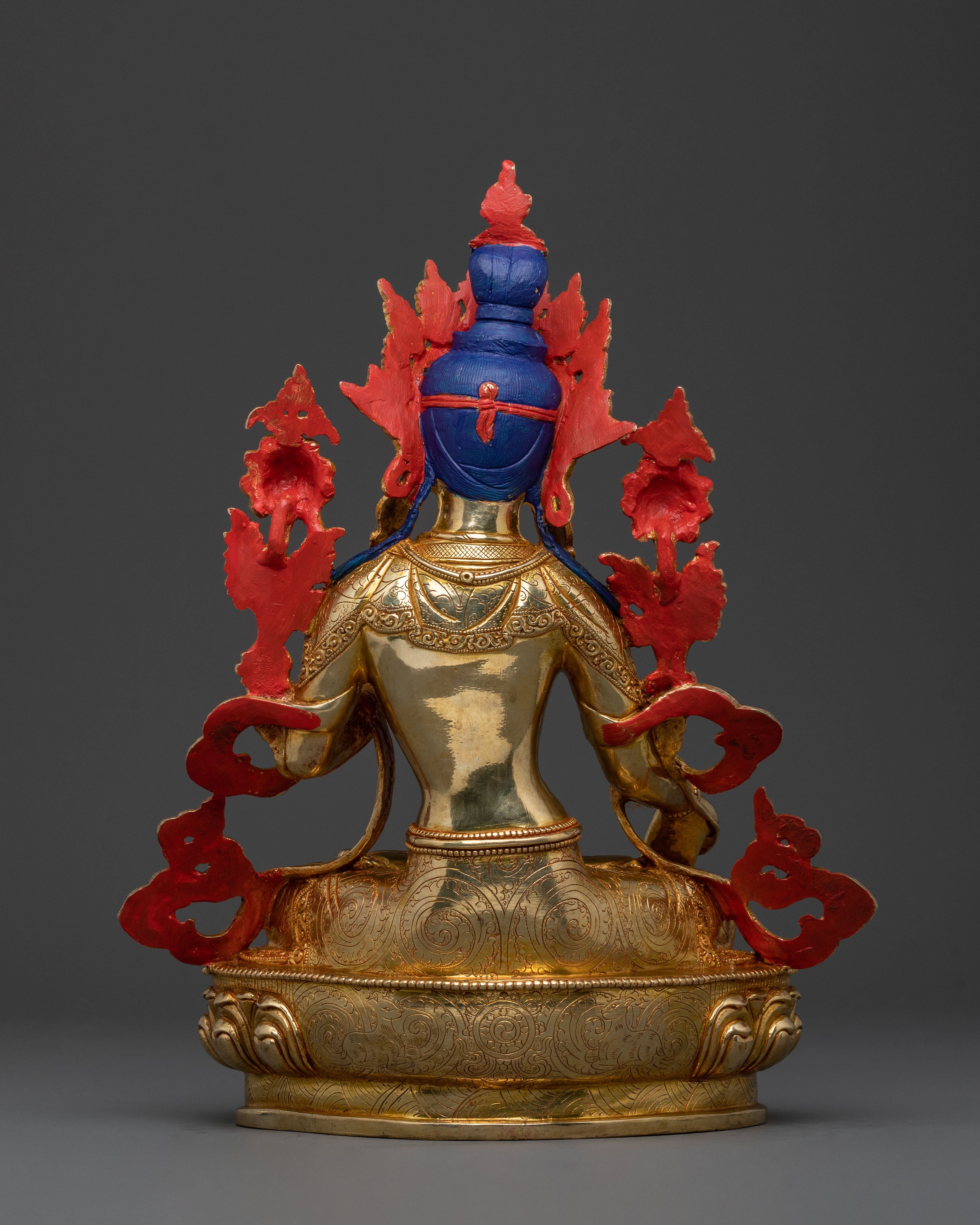 White Tara Sacred Statue: Handcrafted Himalayan Golden Statue