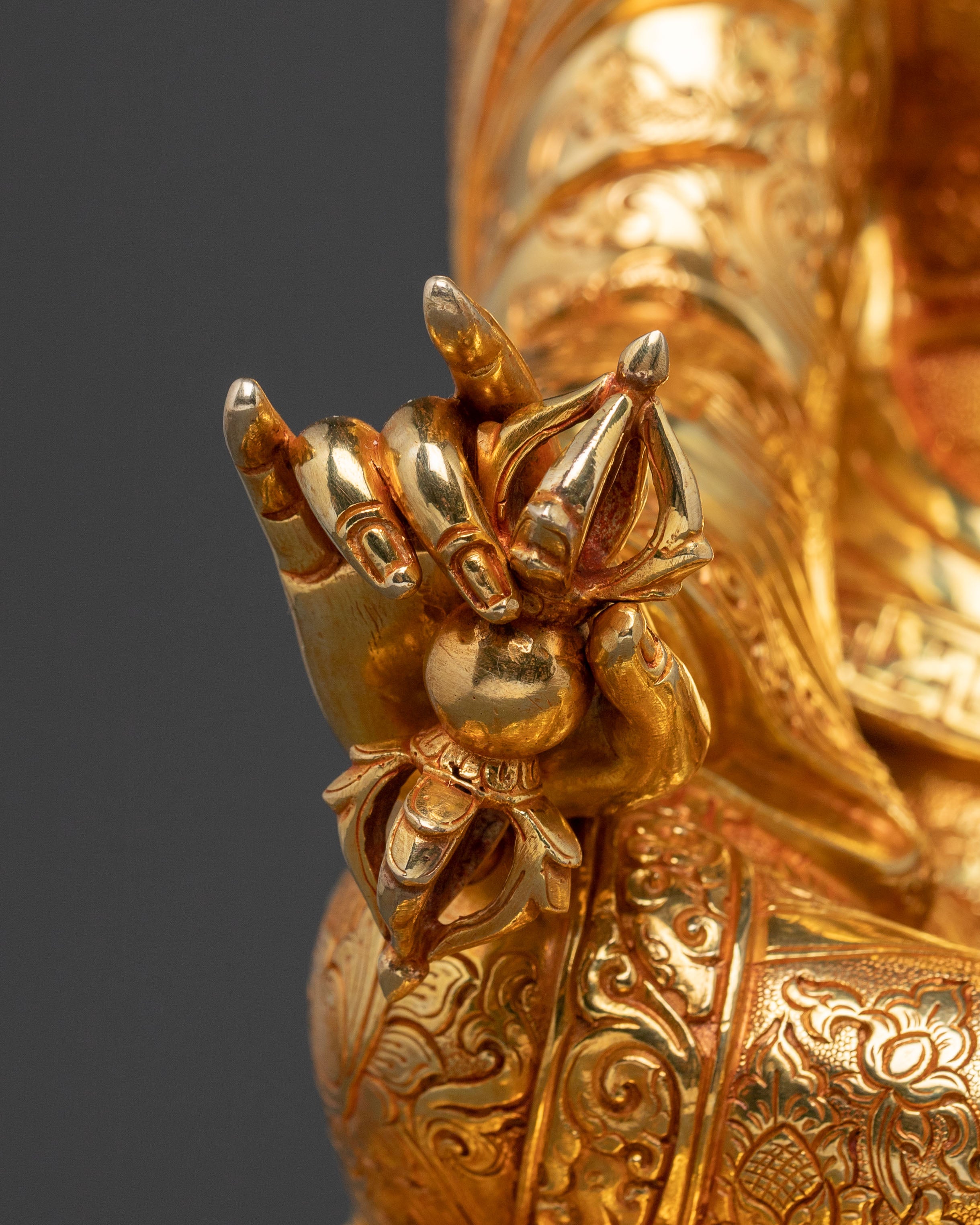 Guru Rinpoche Traditional Statue | Spiritual Altar Decor