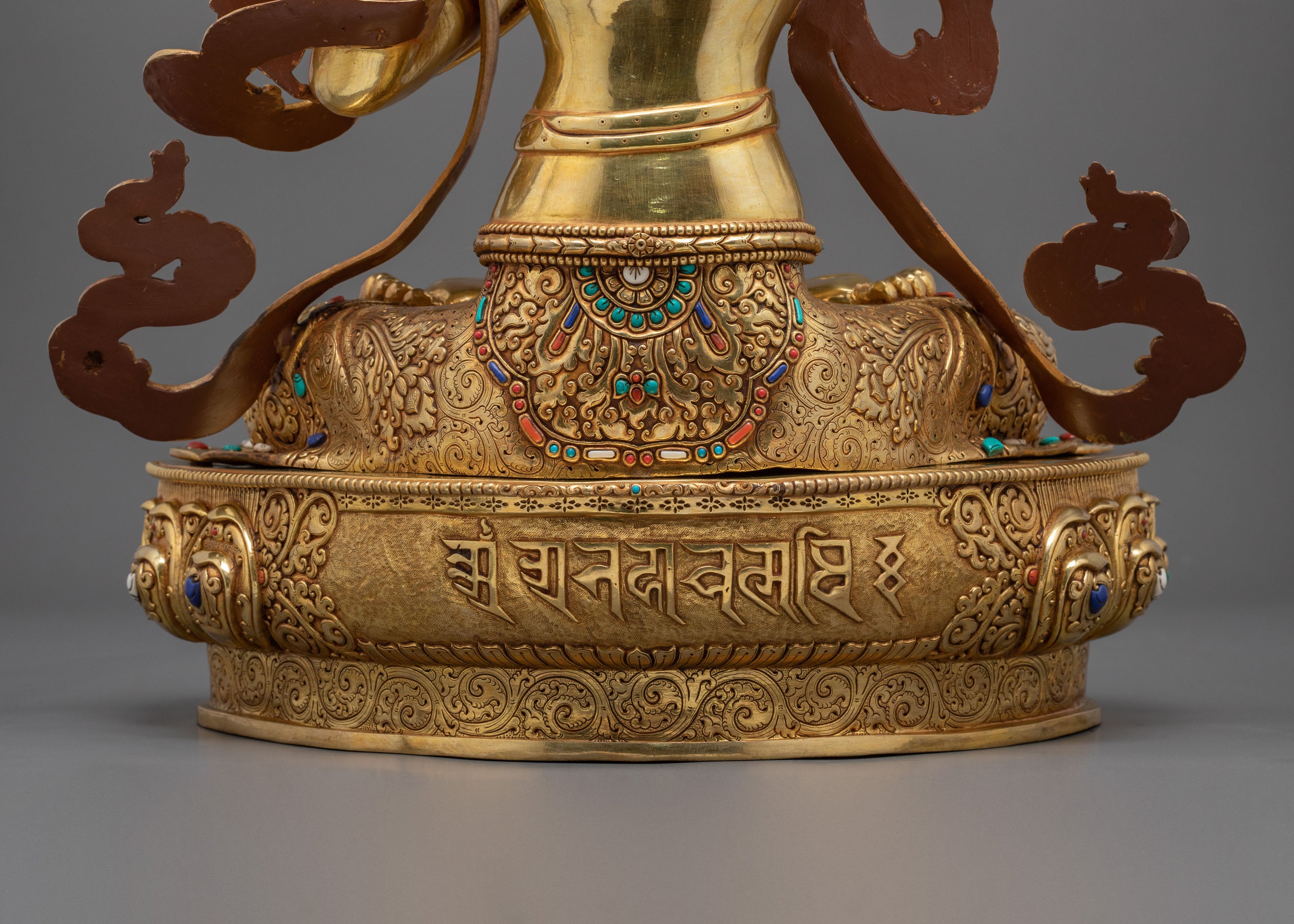 Hand-Carved Manjughoṣa Statue | Copper Sculpture