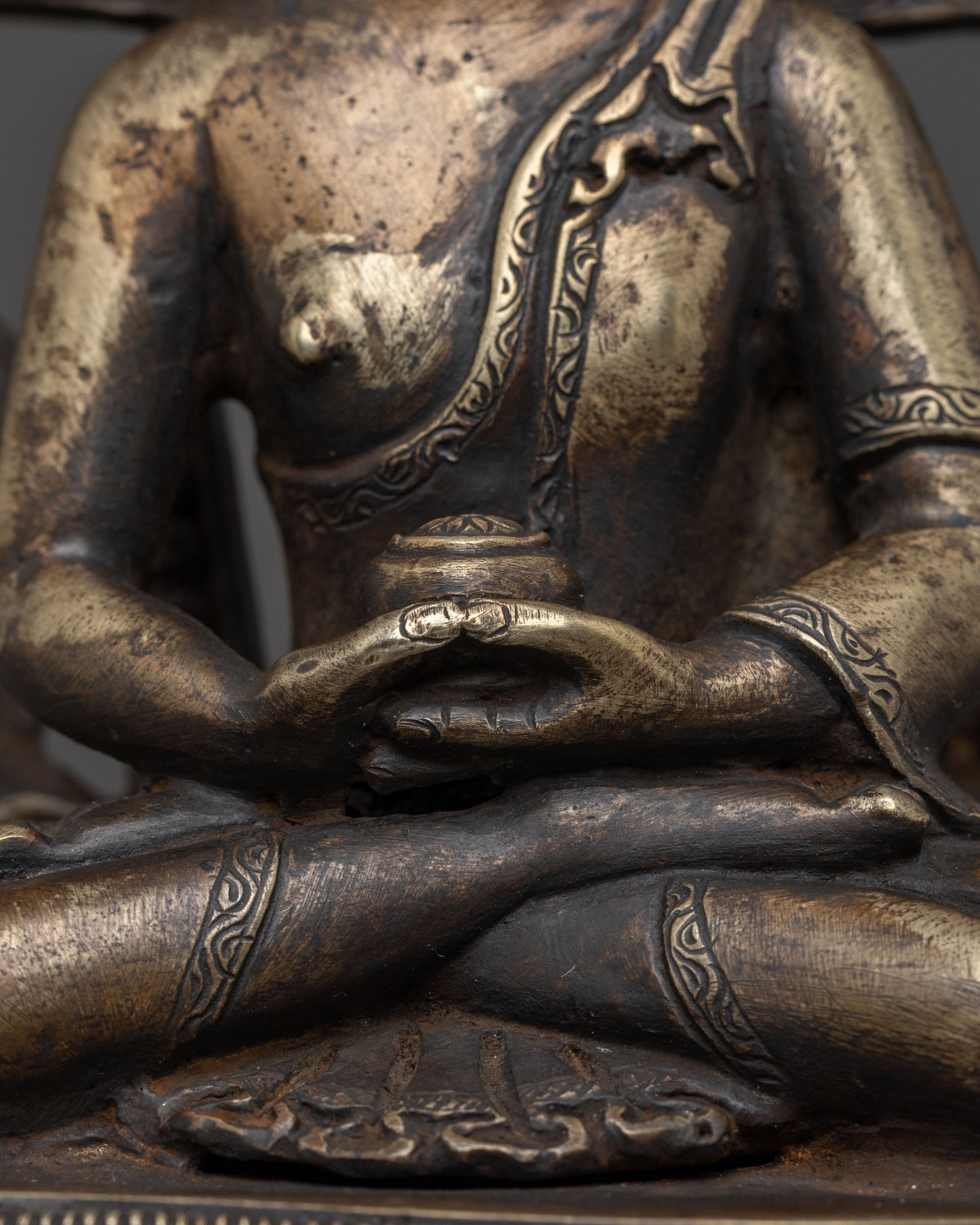 Amitabha Buddha Bronze Meditation Statue