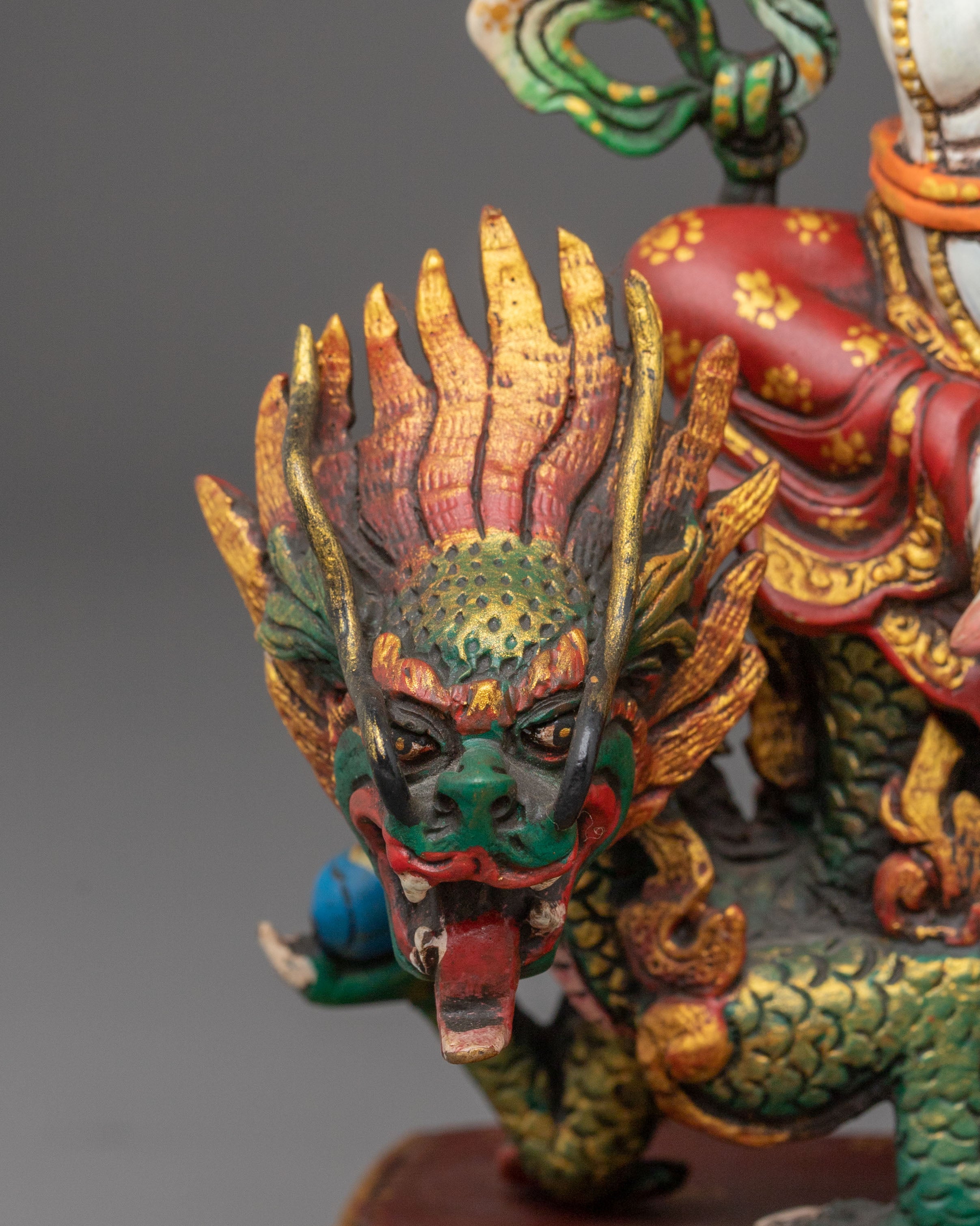 White Dzambhala Figurine | Tibetan Wealth Deity