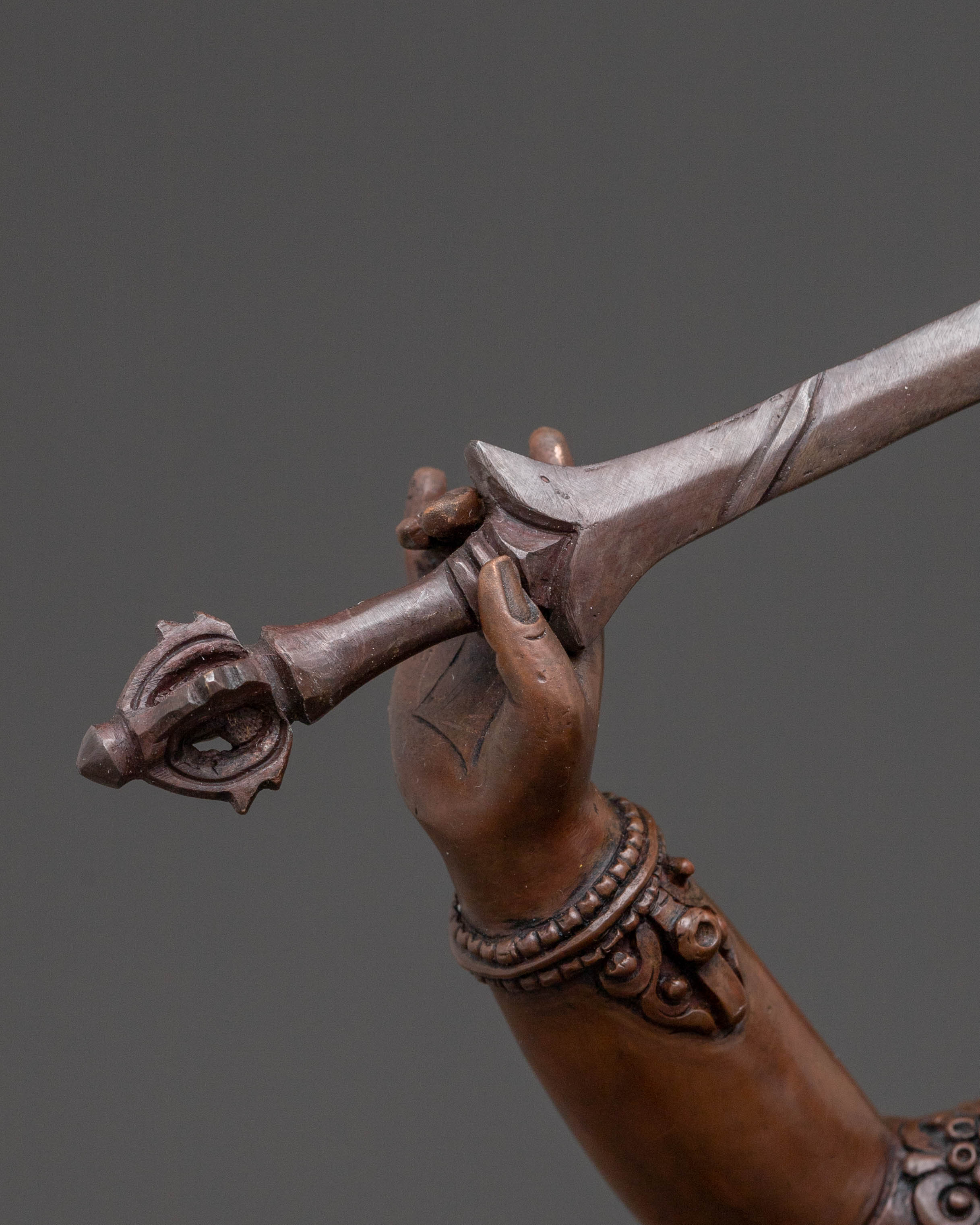 Maha Manjushri Sacred Statue – Oxidized Copper