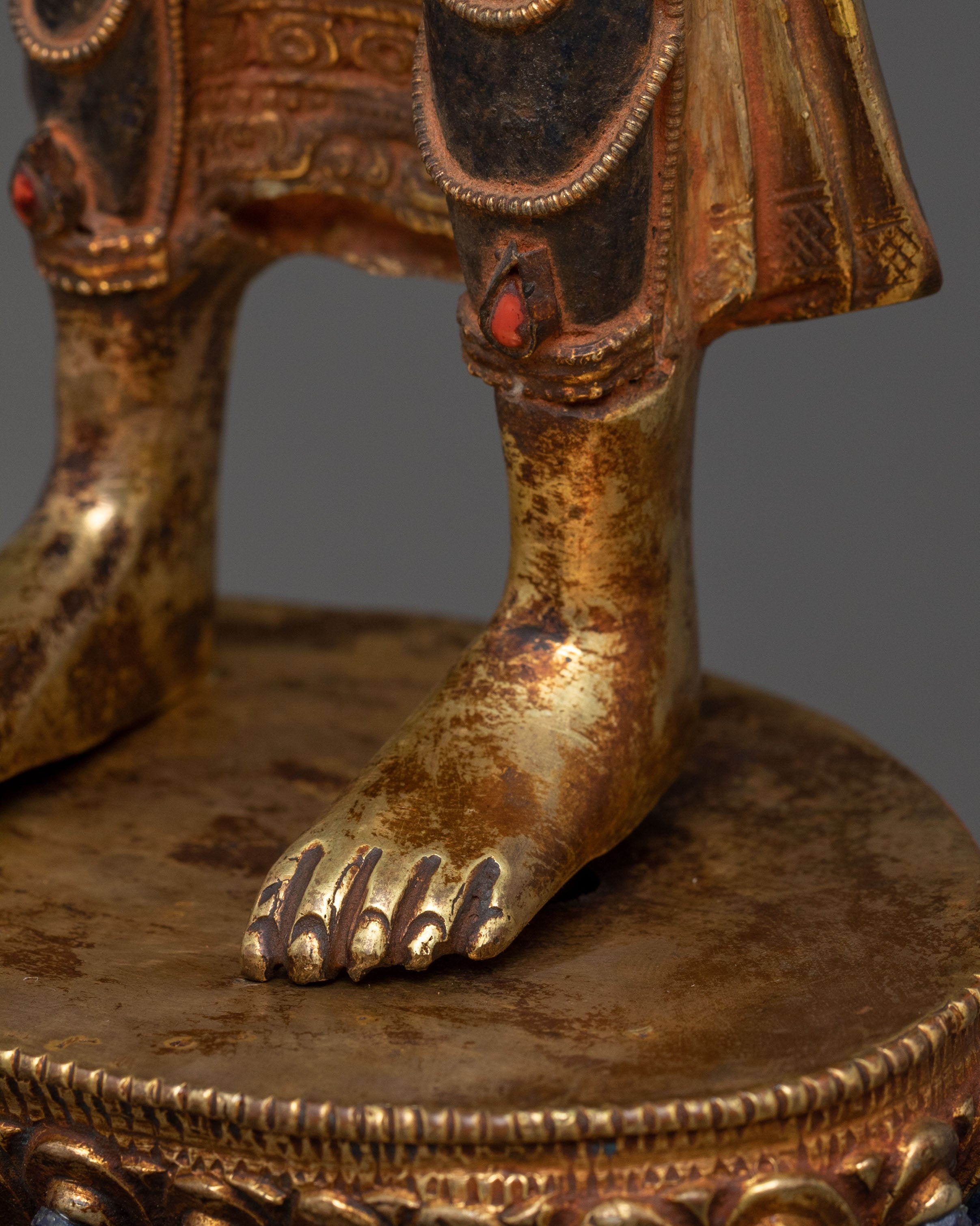 Padmapani Copper Sculpture with Antique Finish