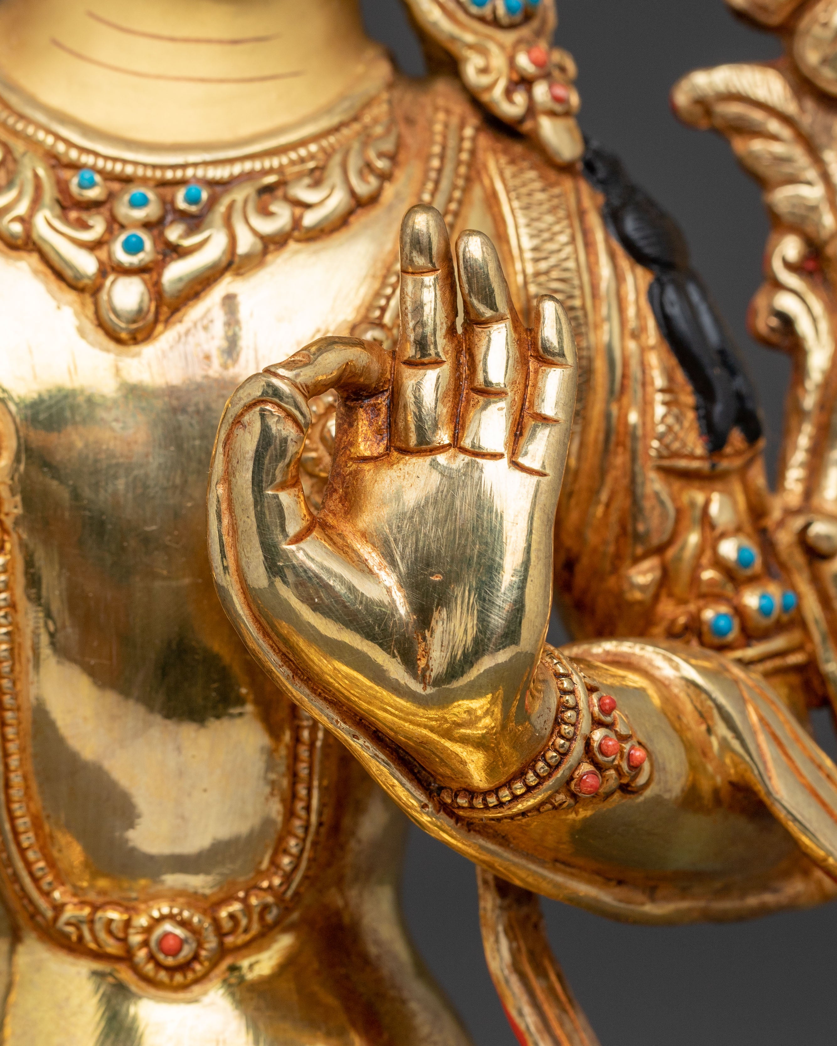 Bodhisattva Manjushri Handcrafted Statue | Guardian of Knowledge and Insight