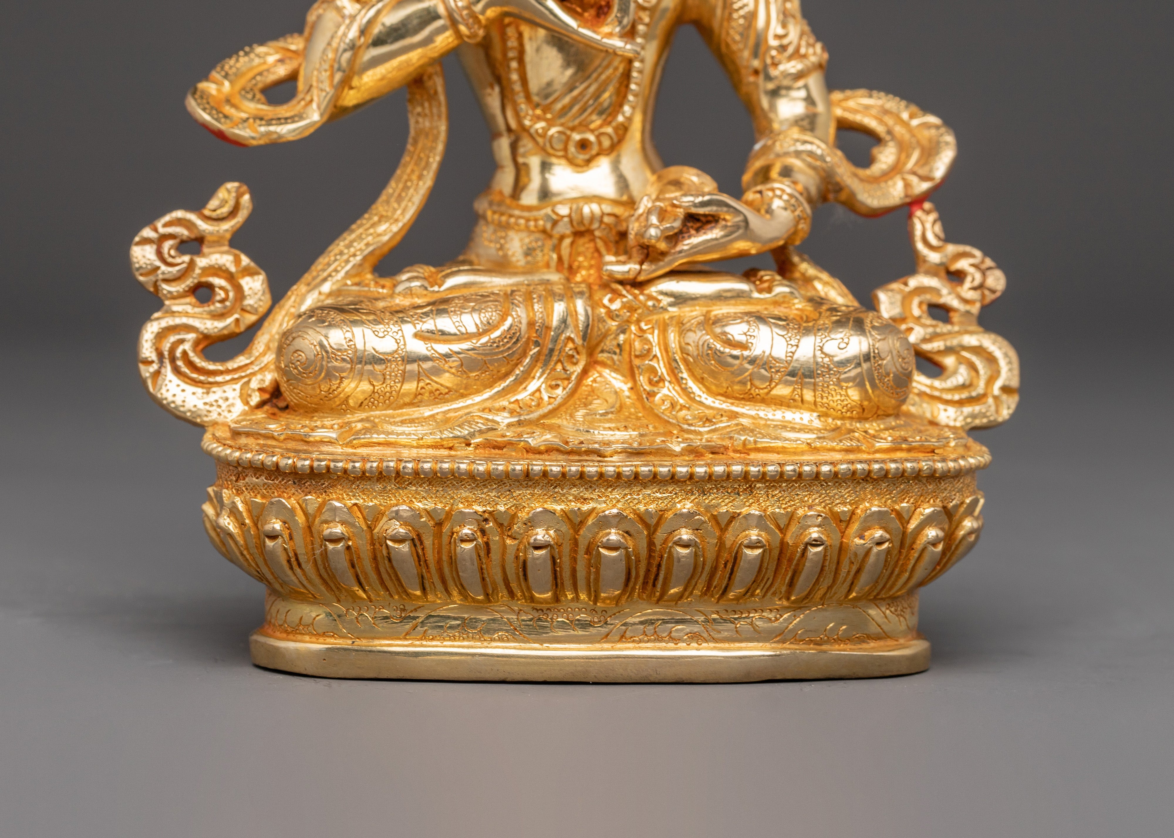 Golden Handcrafted Statue of Vajrasattva | Dorje Sempa Sculpture