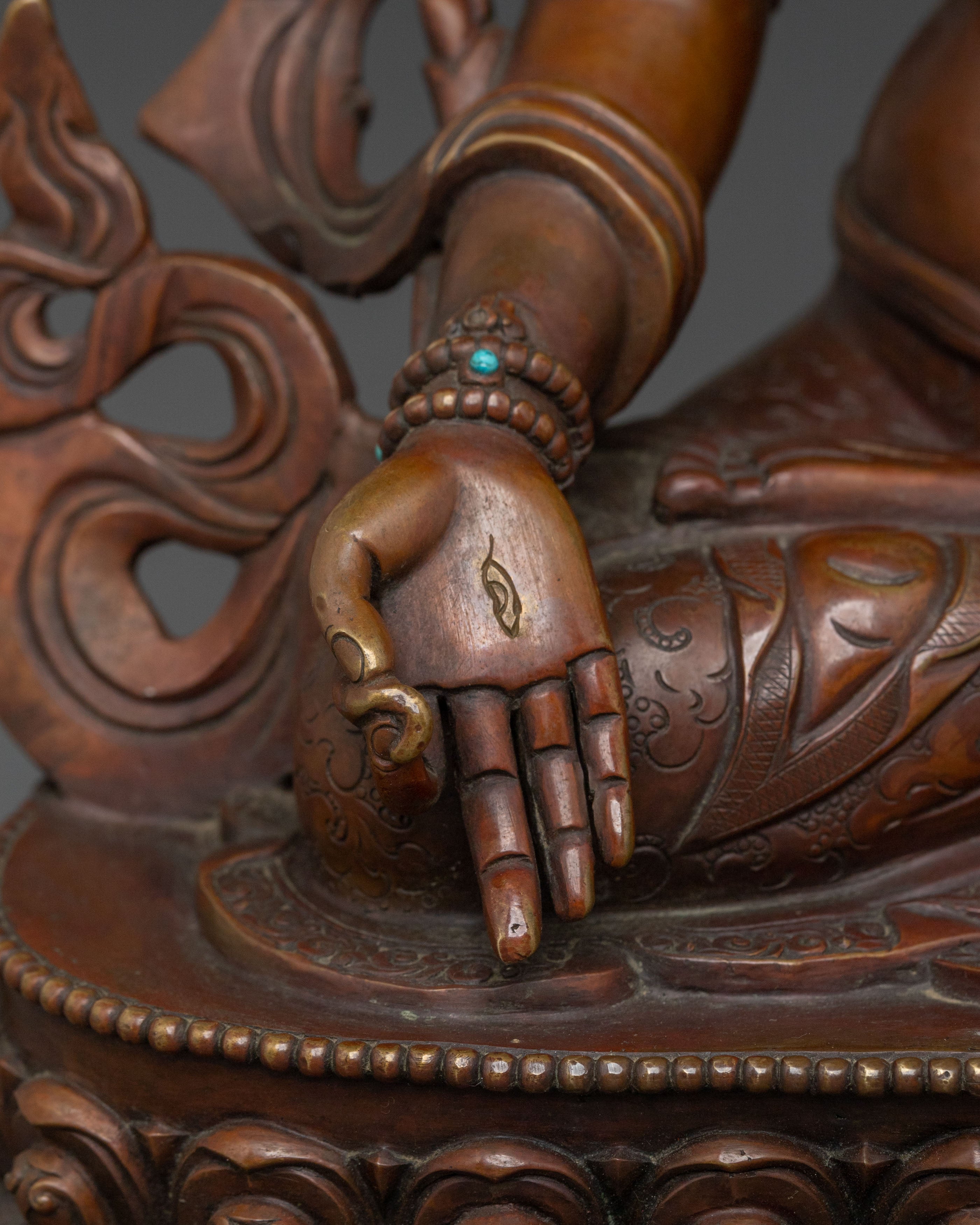 White Tara Oxidized Copper Statue | Healing Goddess