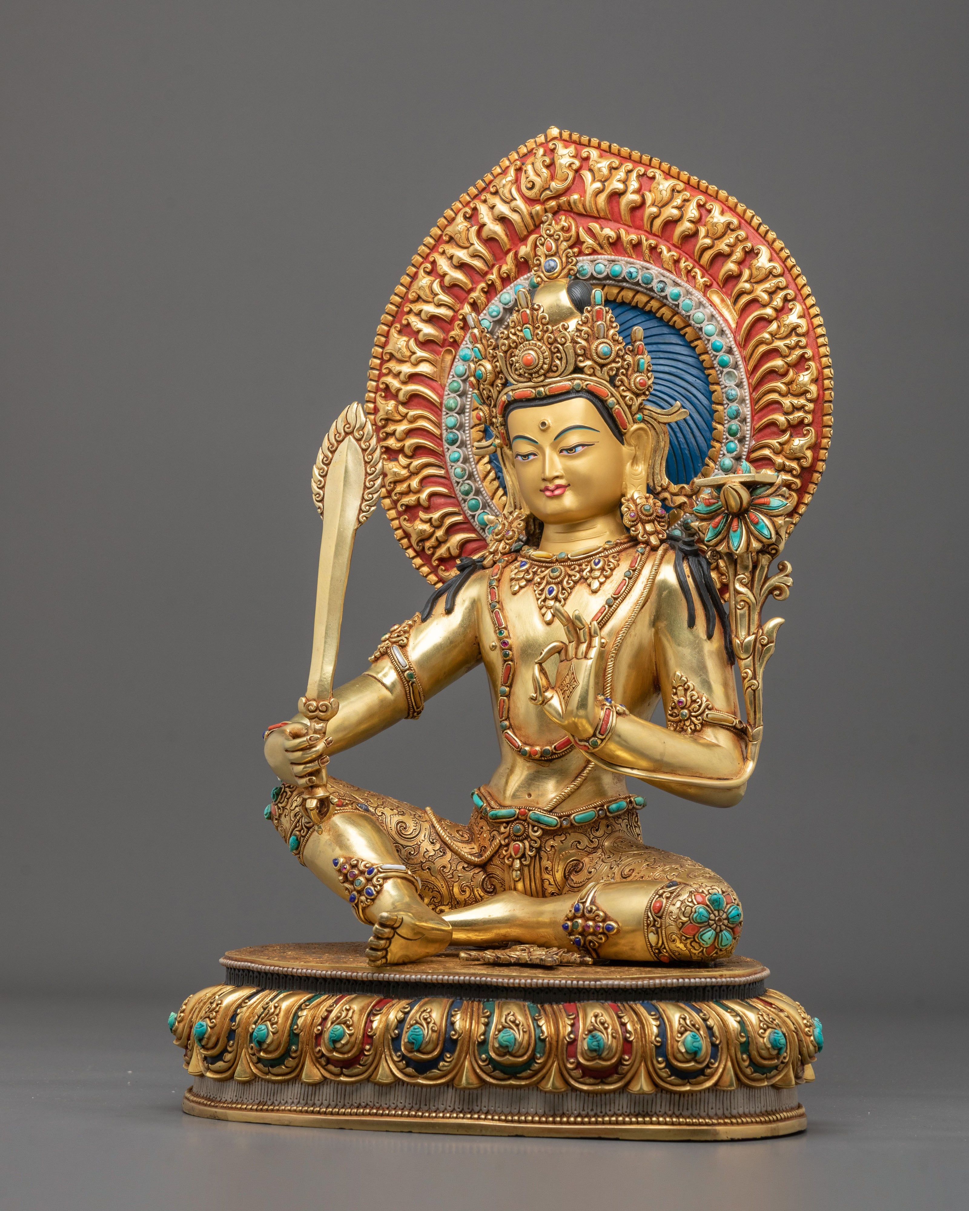 Manjushri Flaming Sword of Truth Statue
