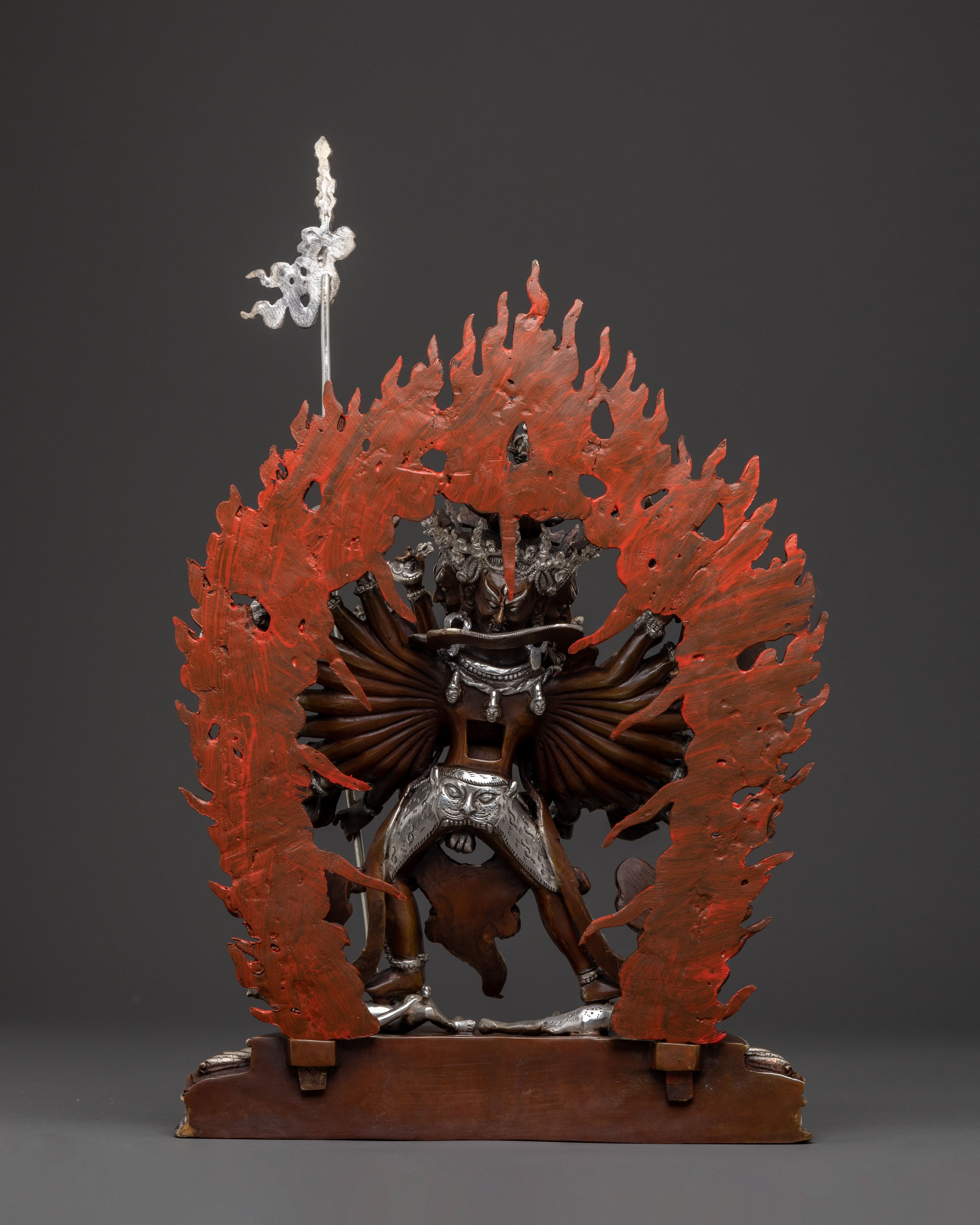 Exquisite tantric yidam Kalachakra Statue – Oxidized Silver