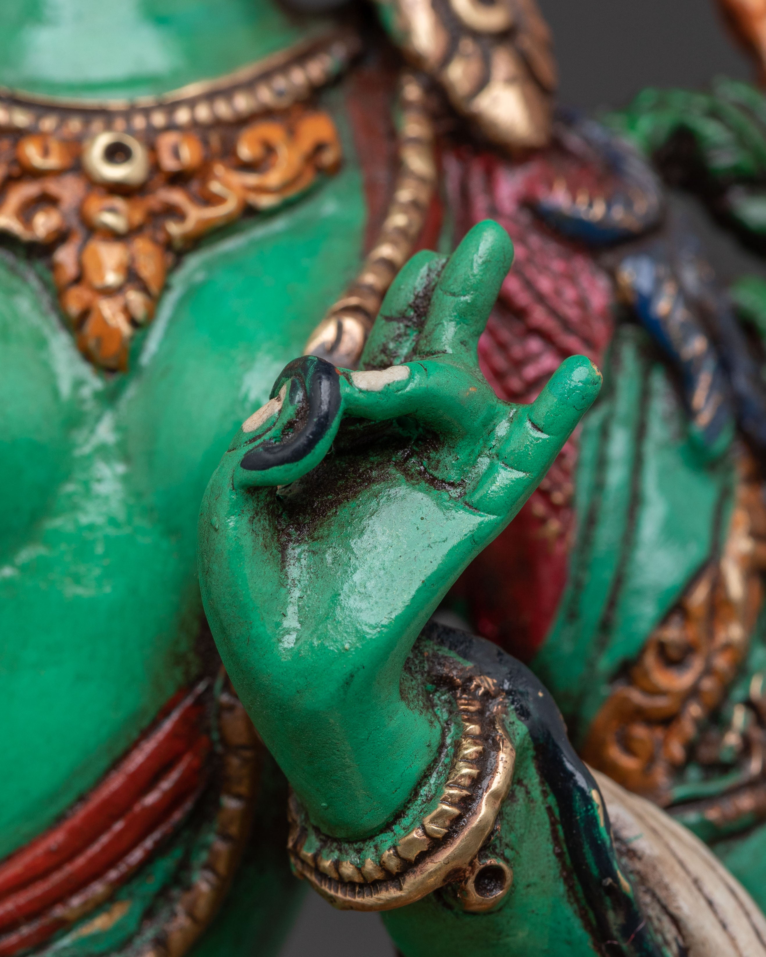 Mother of Liberation Green Tara Figurine | Sacred Buddhist Statue