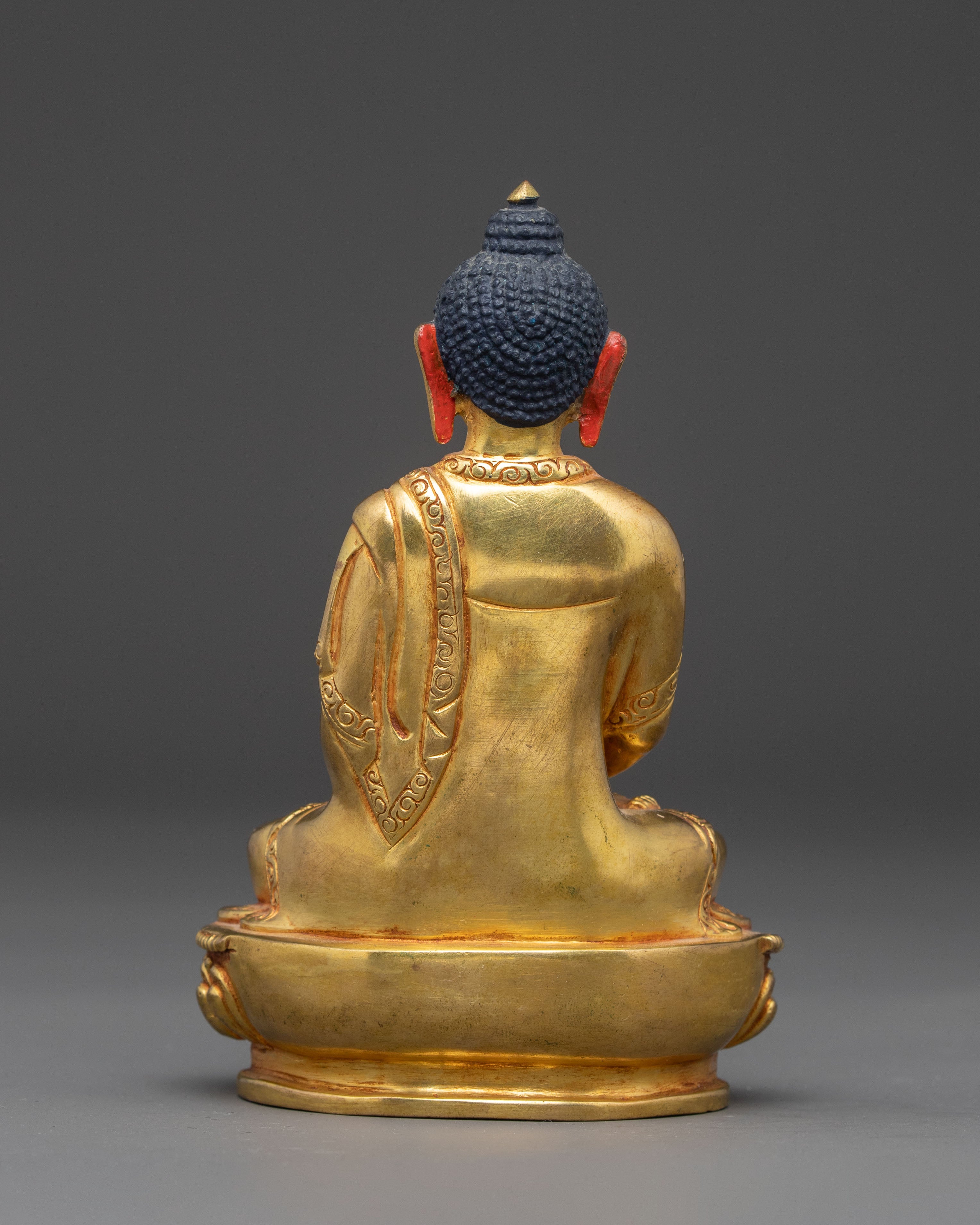 Peaceful Copper Handmade Statue of Amitabha Buddha | Pure Land Buddha