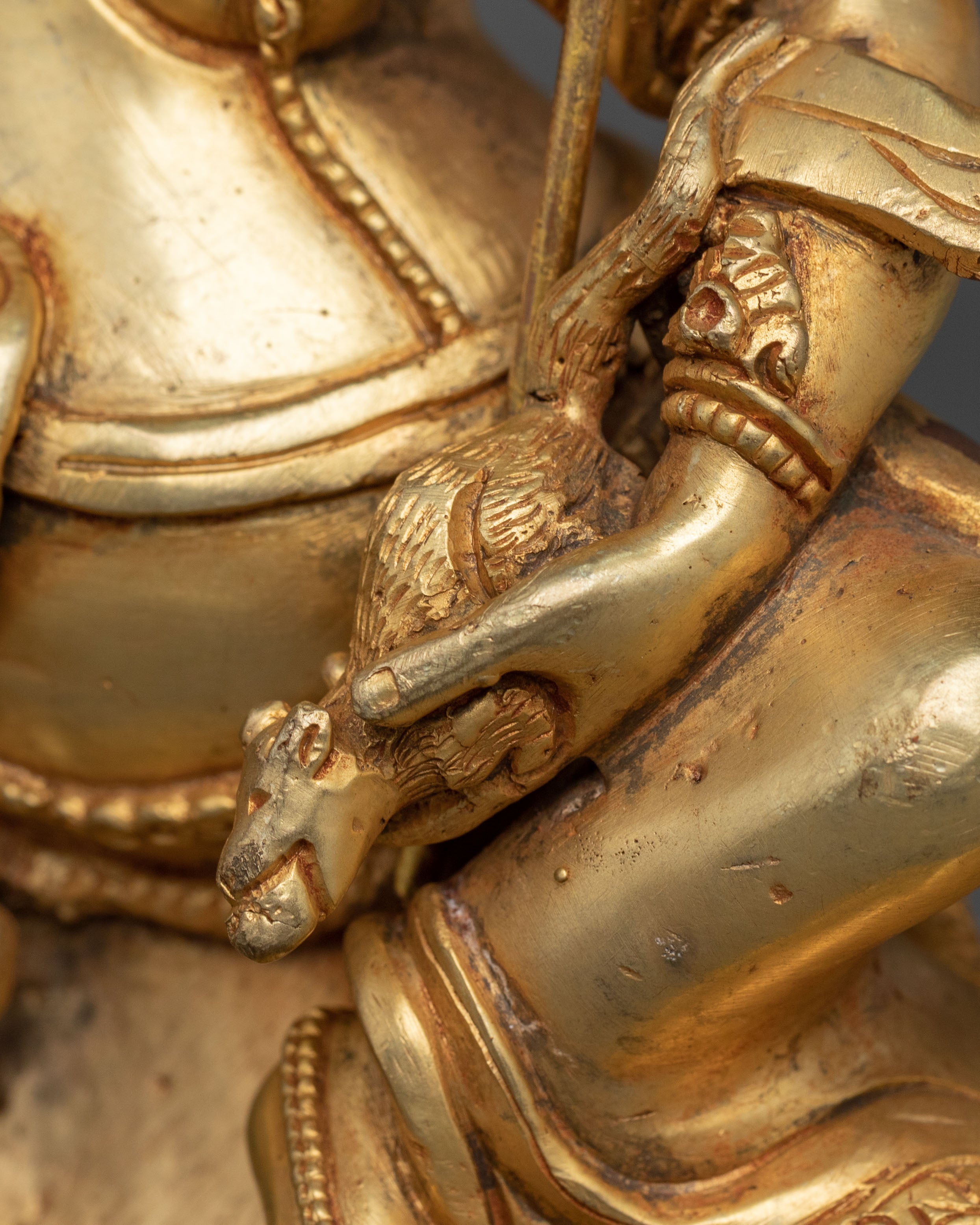 White Dzambhala Handcrafted Sculpture: Purity and Abundance