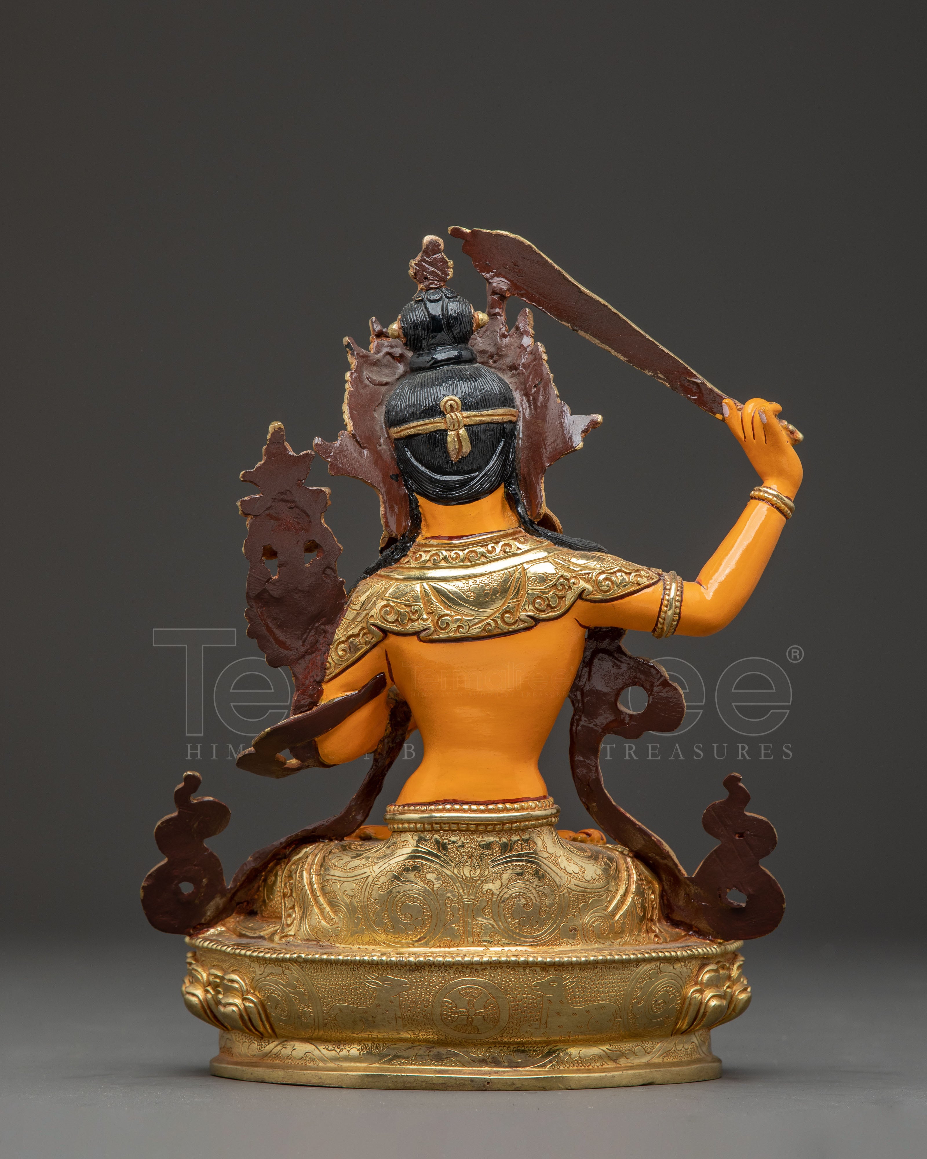 Himalayan Handcrafted Manjushri Statue | Tibetan Buddhist Art