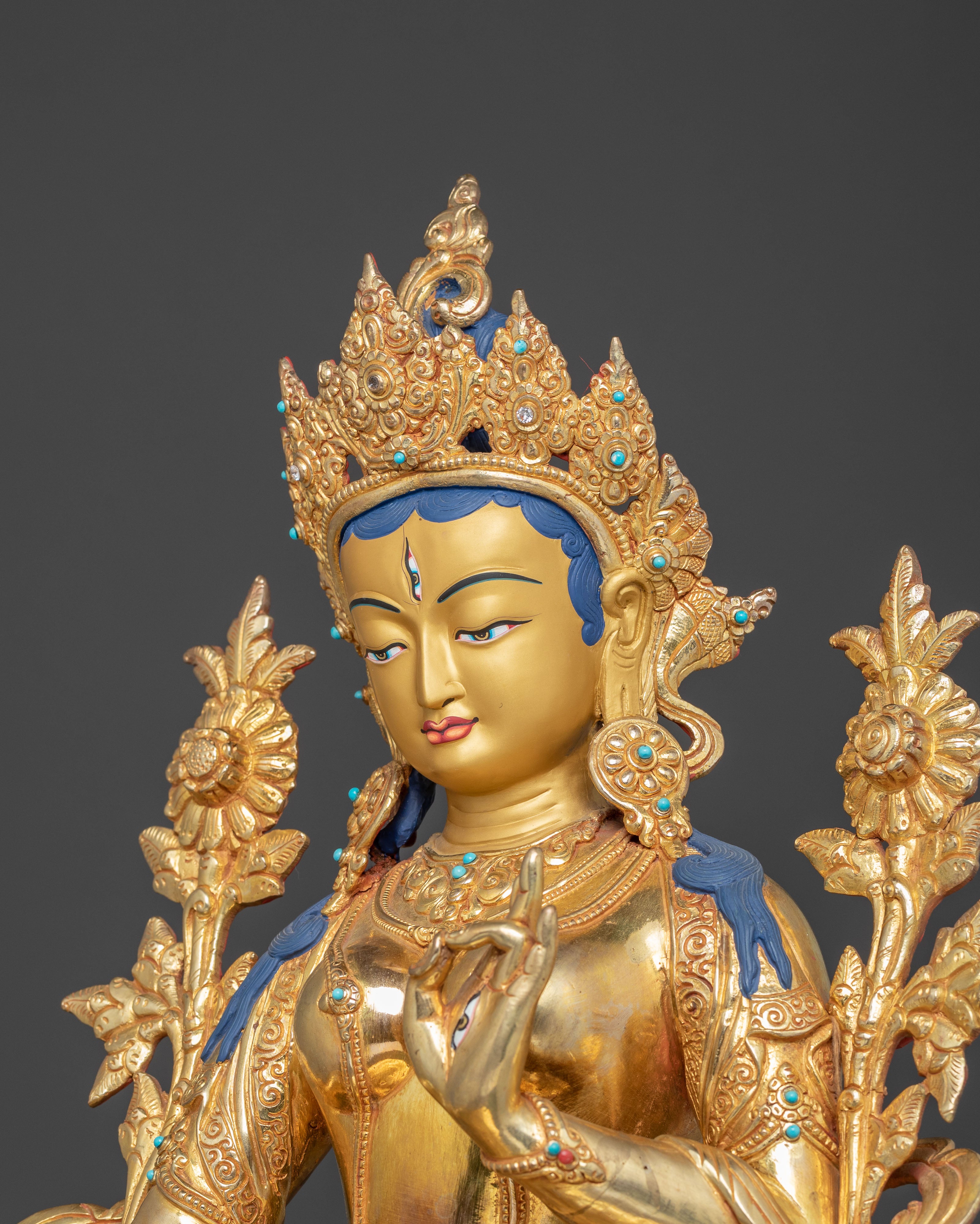 White Tara Golden Statue | The Divine Embodiment of Compassion