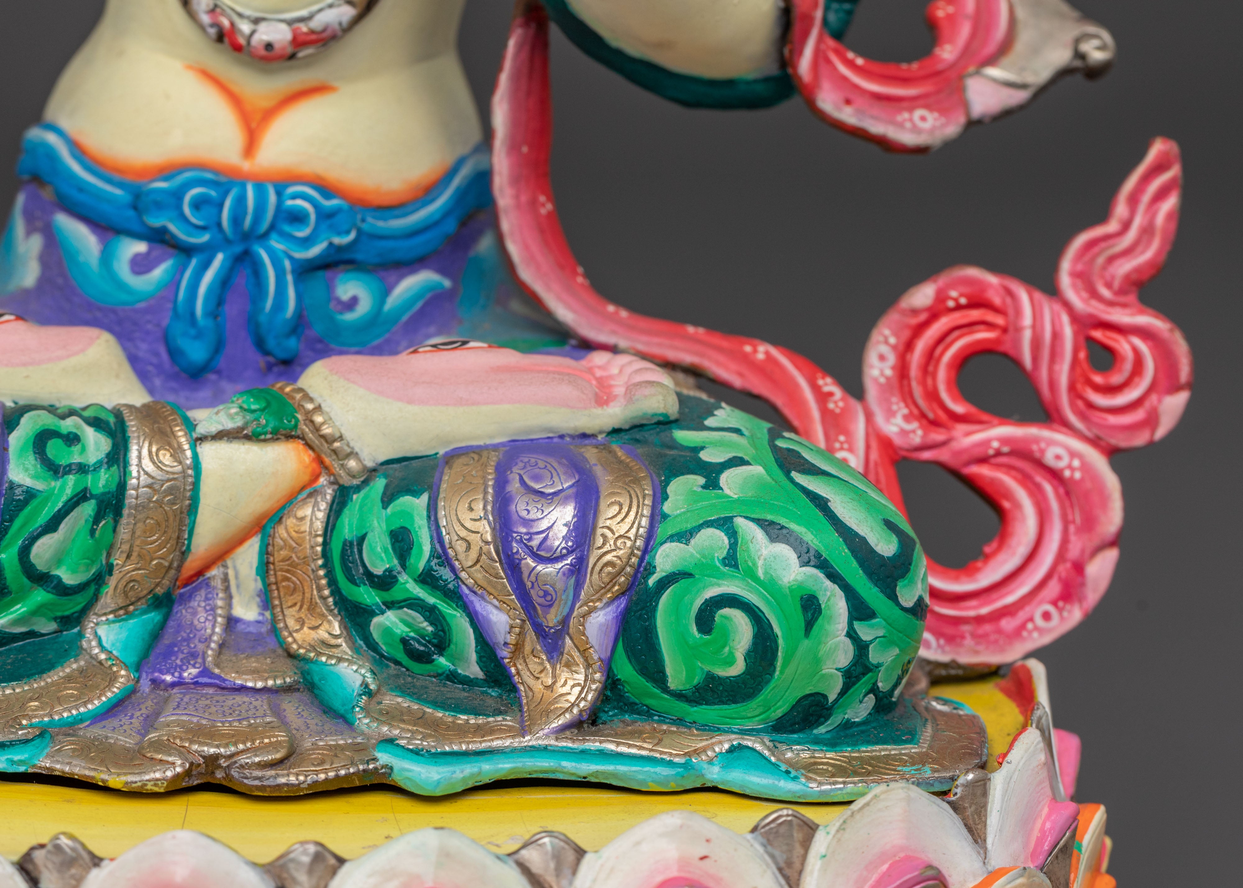 Healing Grace White Tara Statue – Gilded Copper Serenity