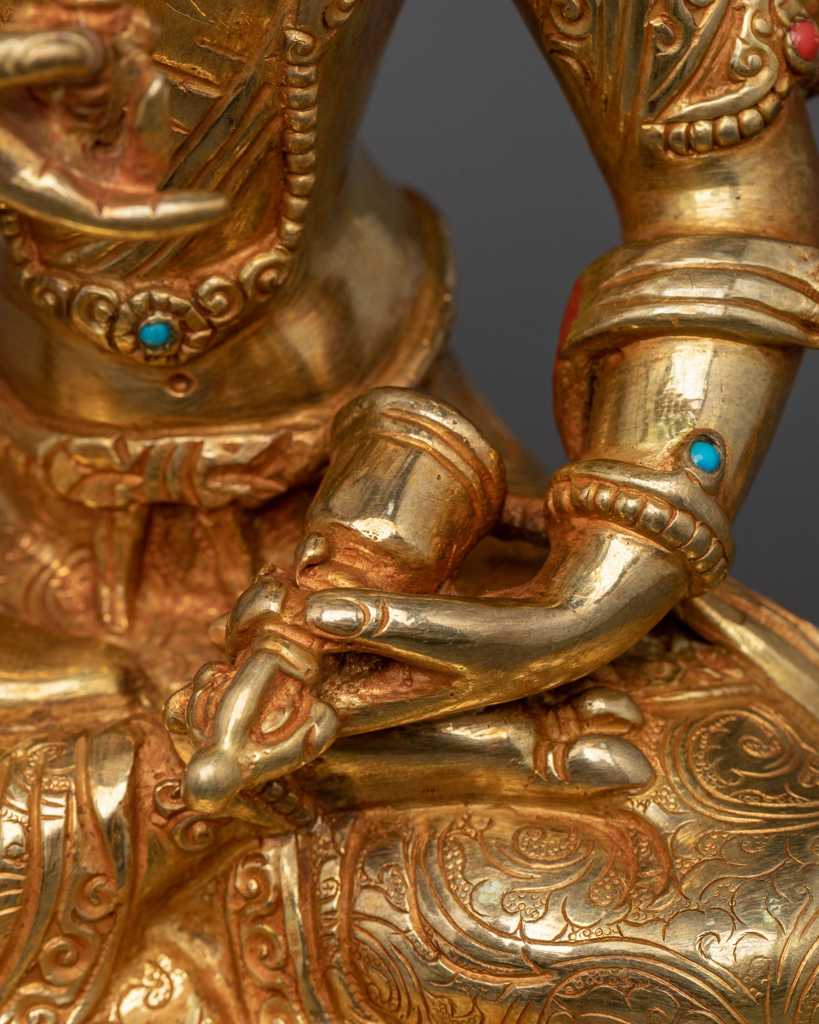 Vajrasattva Statue: Handcrafted in Nepal