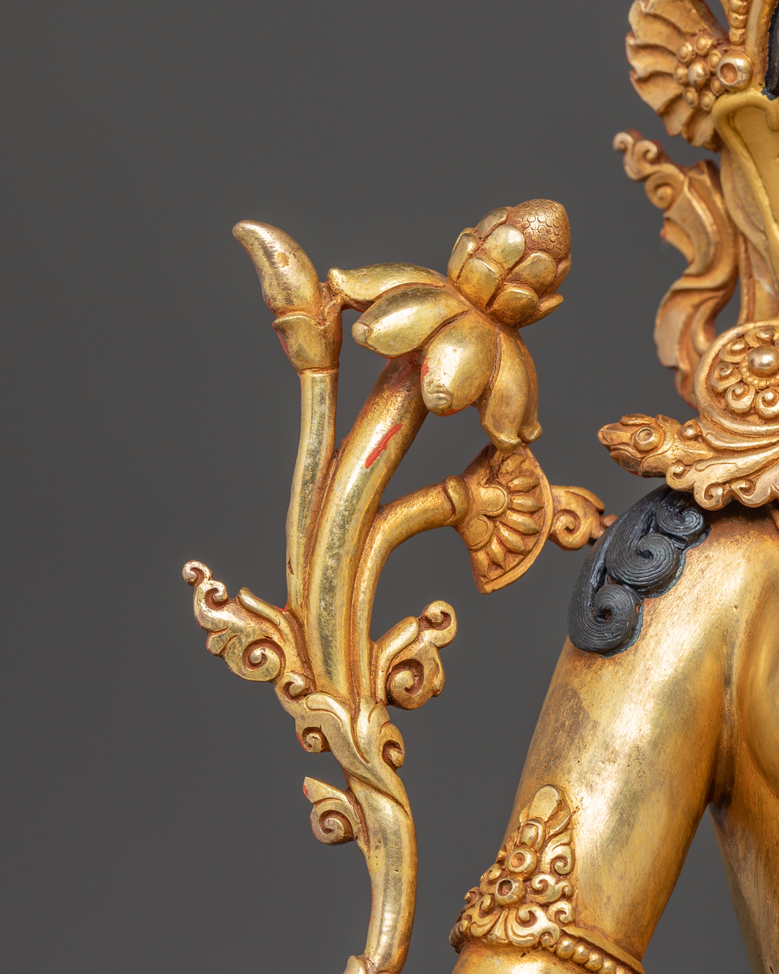 Handmade Golden Statue of Mother Shyama Tara | Symbol of Liberation