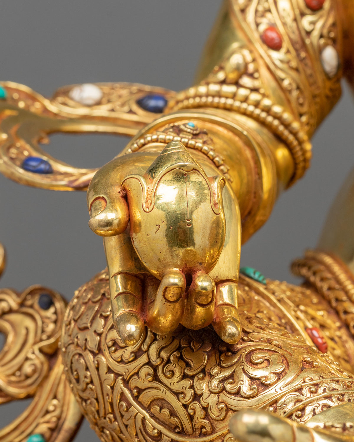 Dzambhala Figurine on Throne | (121.5cm Tall) Wealth God Figurine