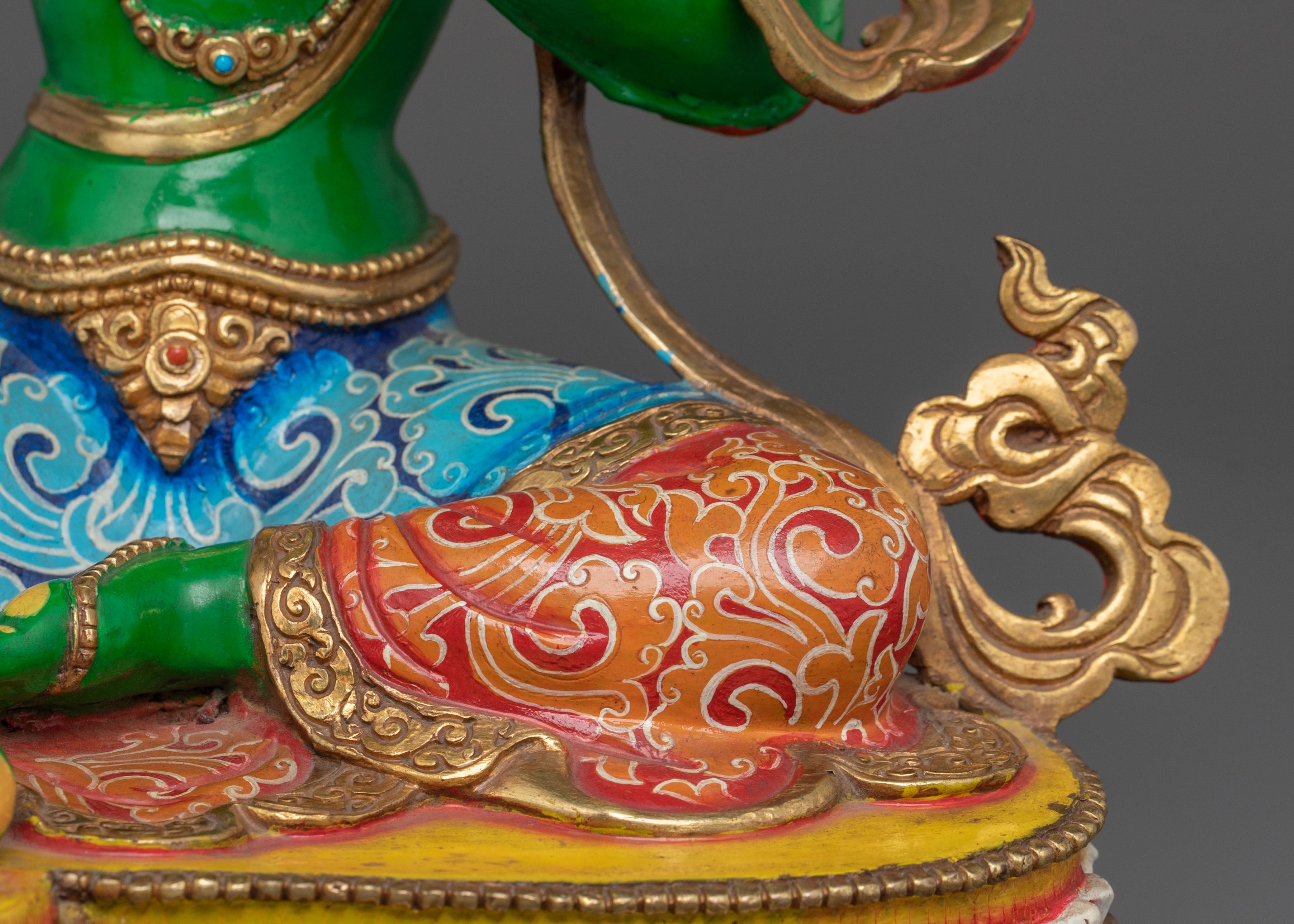 Green Tara: Hand-Gilded Meditation Statue | Home Decor