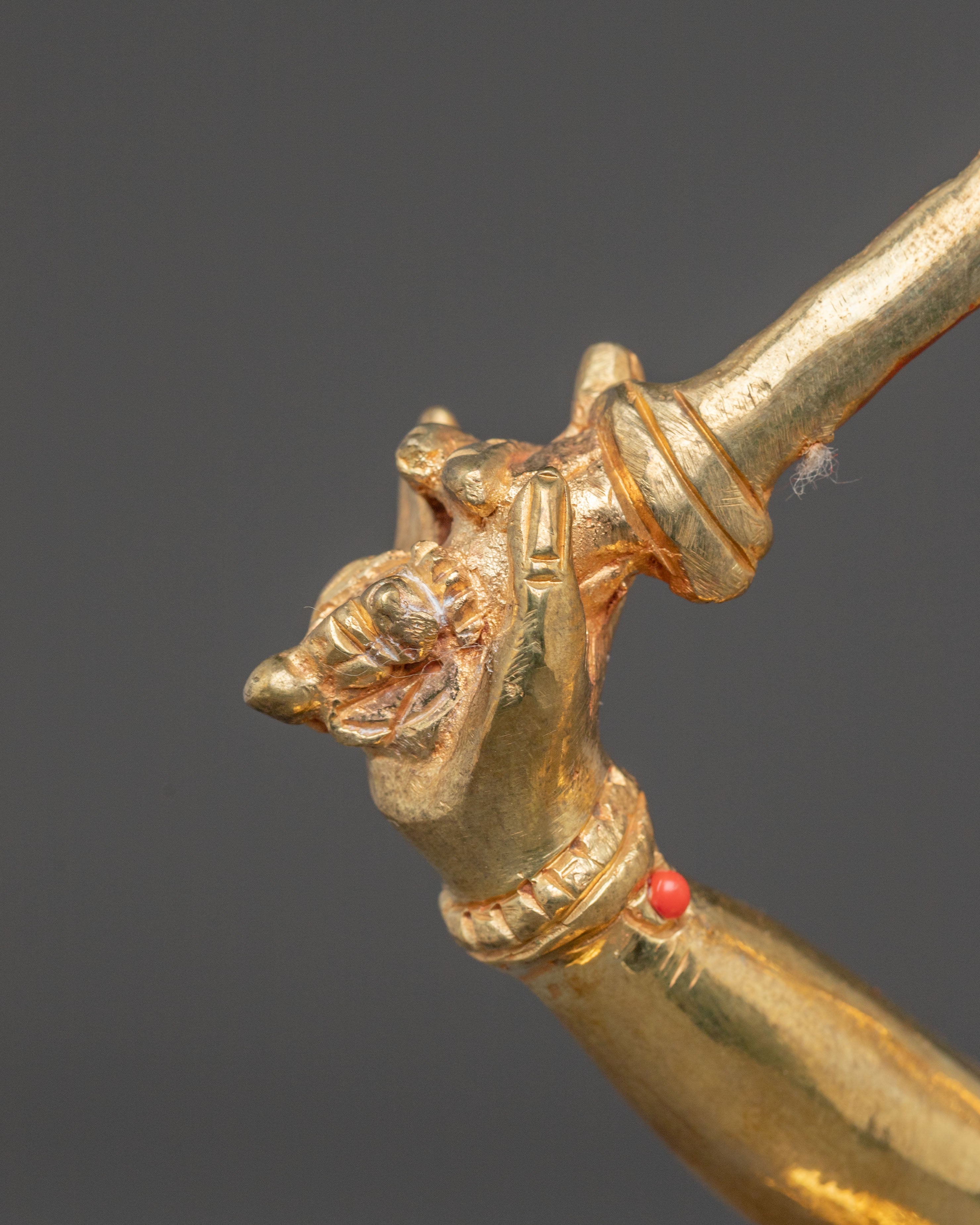 Handmade Golden Manjushri Copper Statue | Symbol of Wisdom