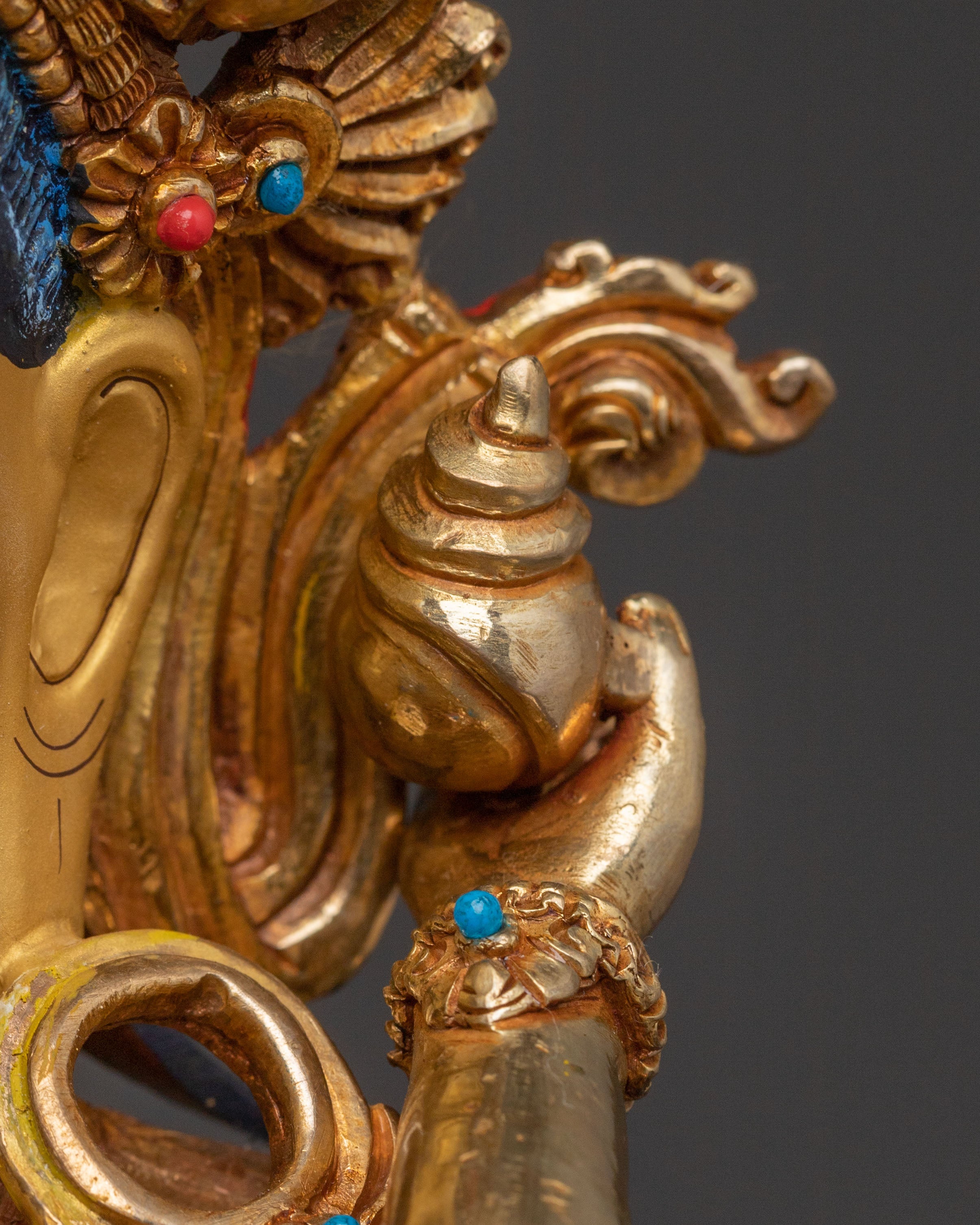 Green Dzambhala Spiritual Statue| Buddhist Wealth Deity