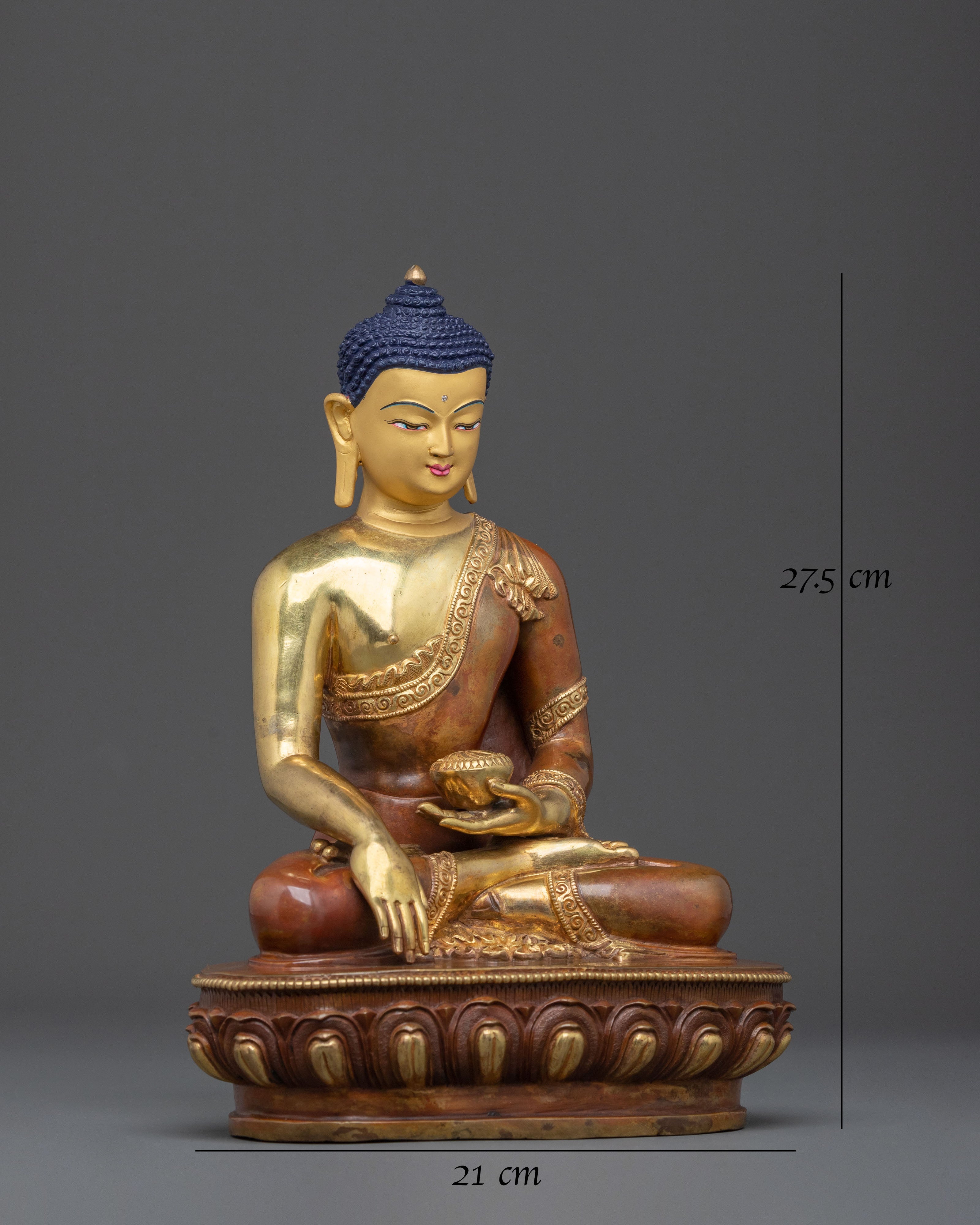 Shakyamuni Enlightenment Statue | 24K Gold Gilded