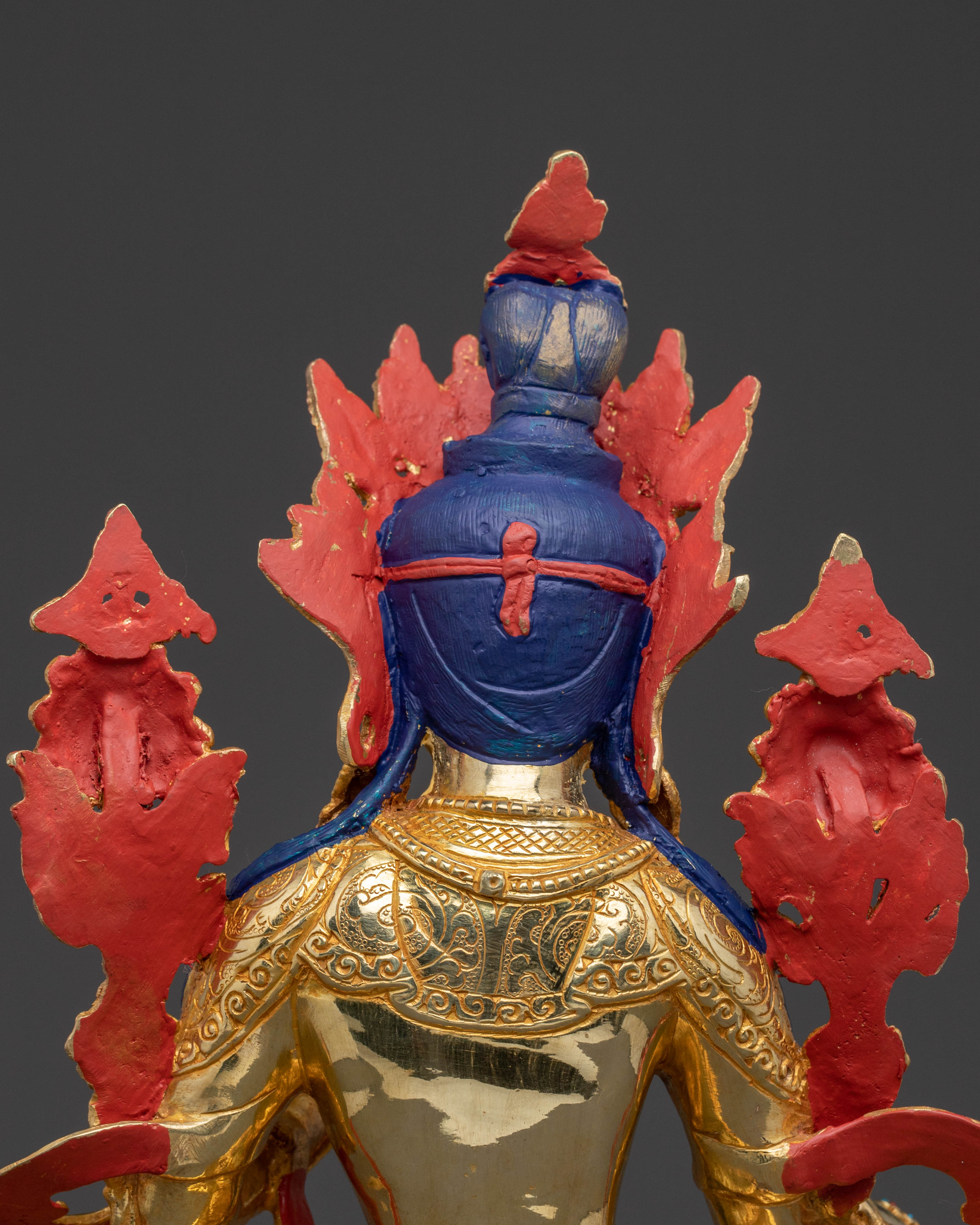 Green Tara Blessed Statue | Serene Gilded Copper Statue