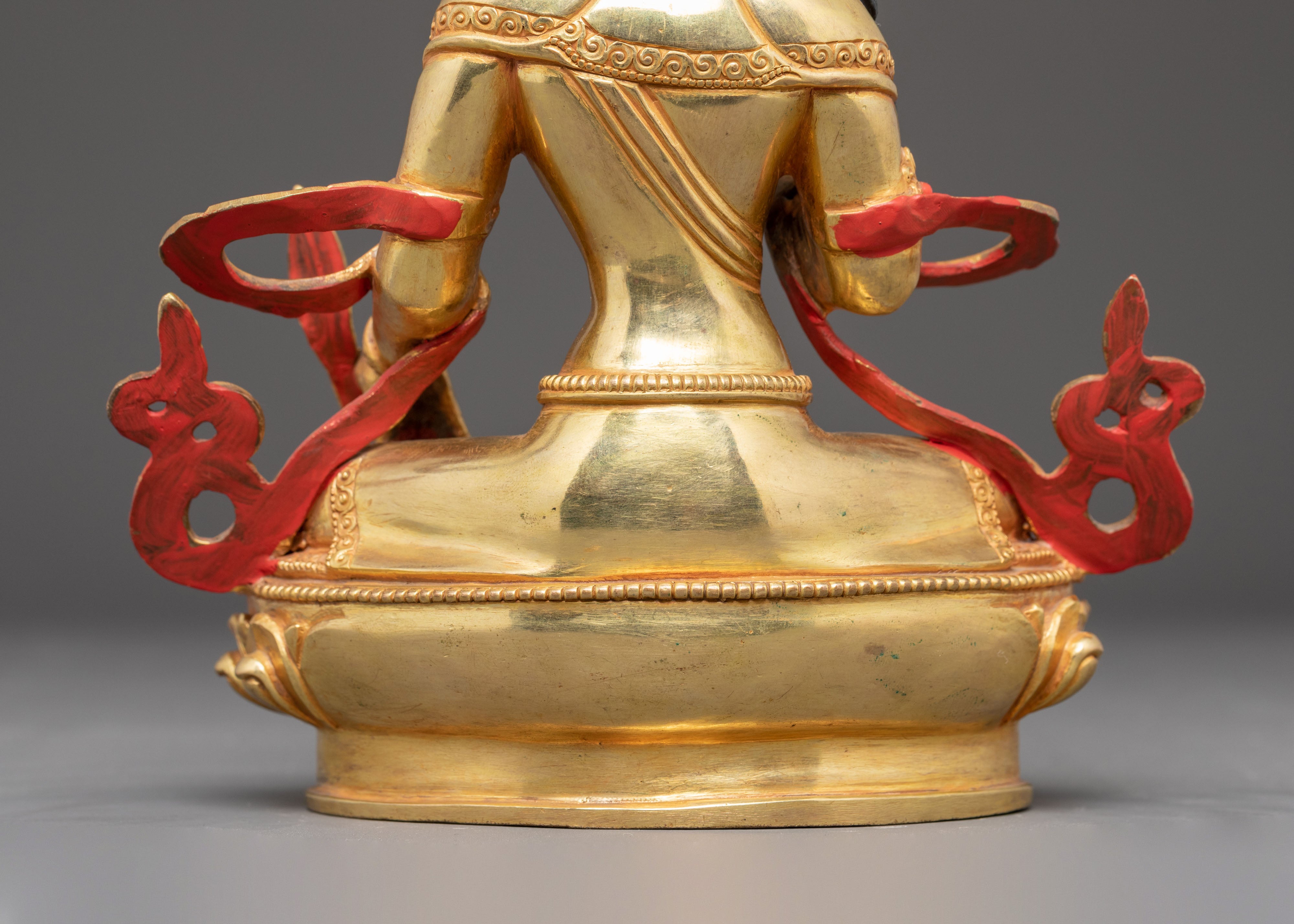Handcrafted Ksitigarbha Golden Statue | Compassionate Bodhisattva