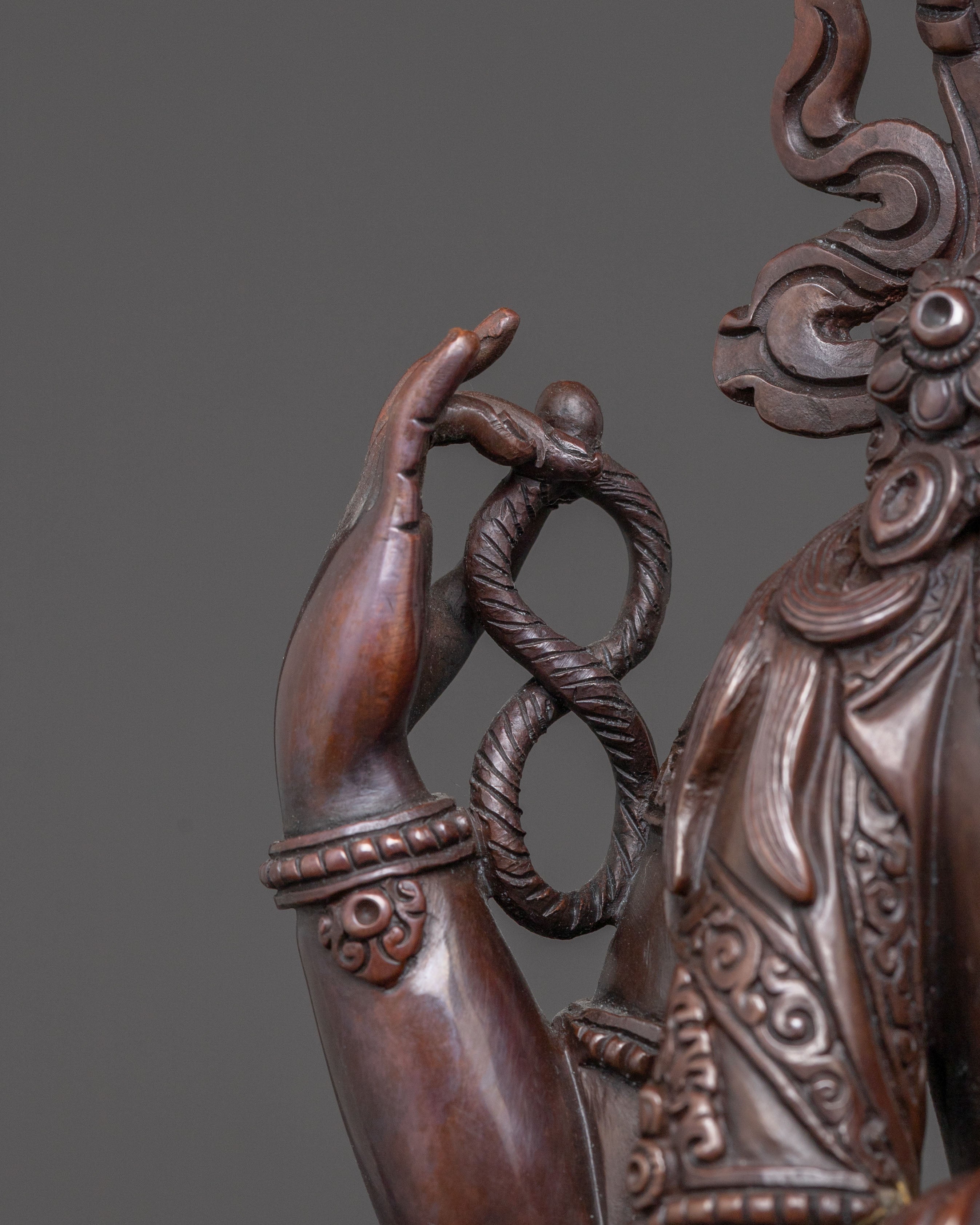 Handcrafted Oxidized Copper Chenrezig Bodhisattva Statue | Compassion Deity