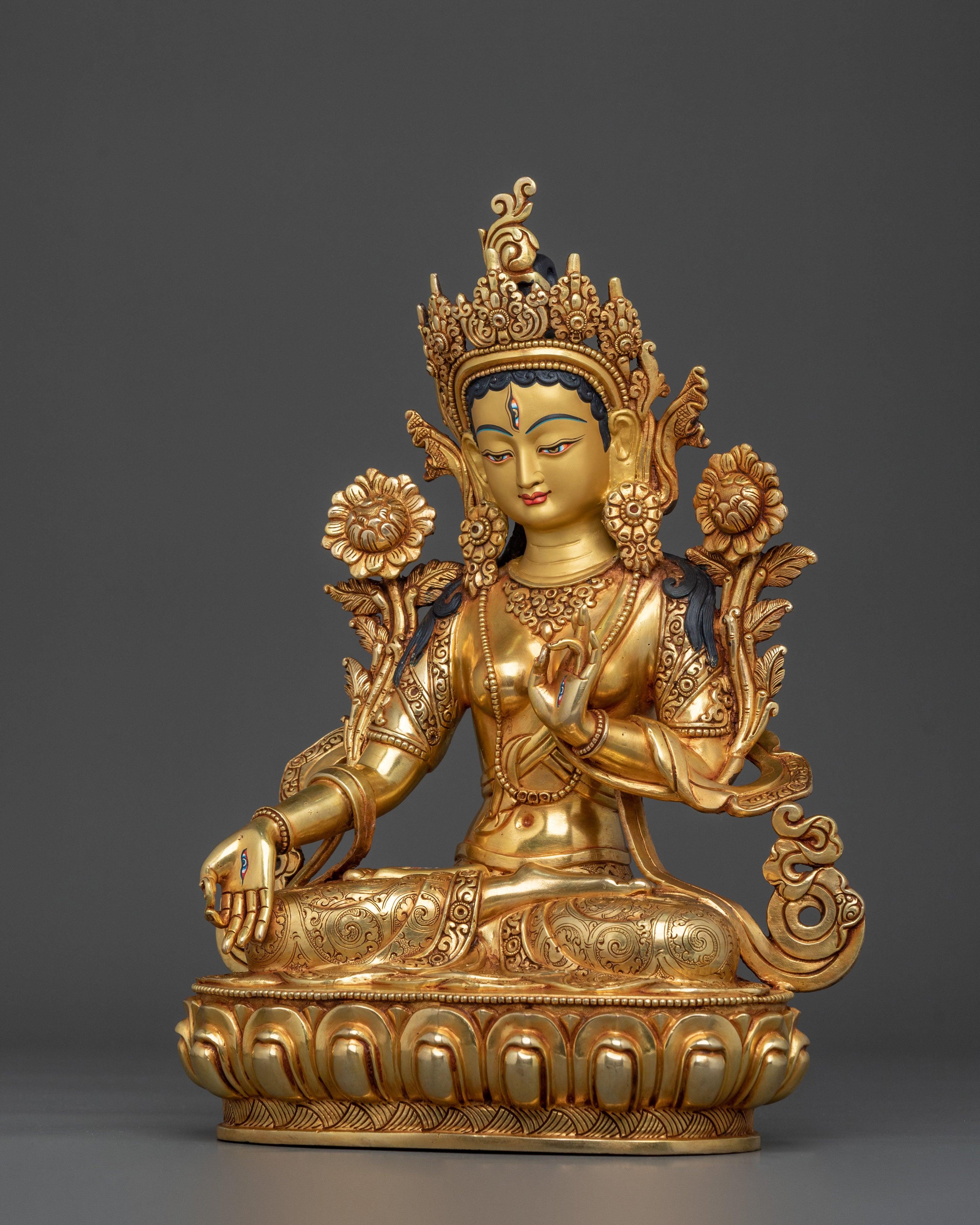 White Tara Divine Sculpture | Goddess of Compassion and Protection