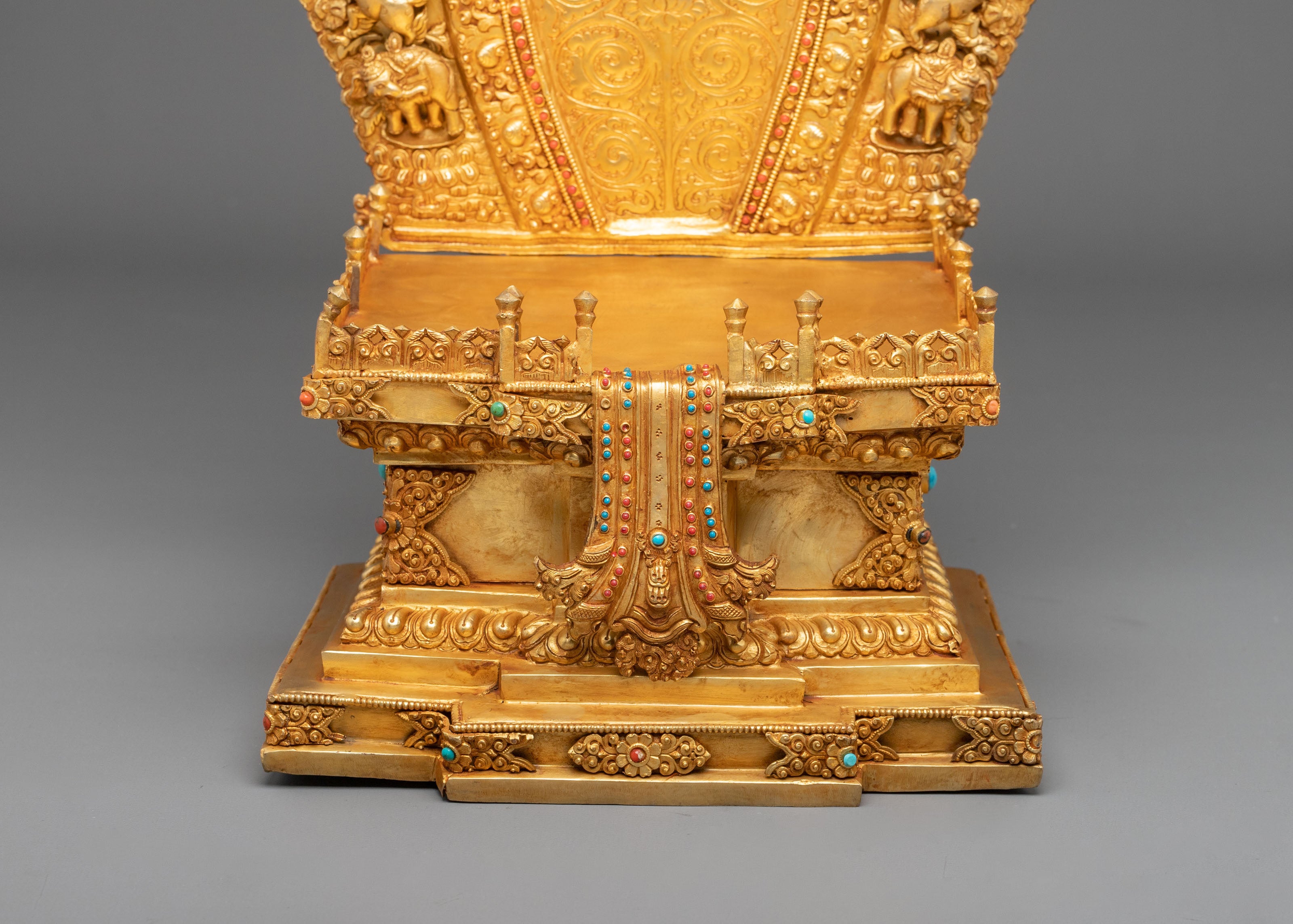 Sacred Throne – 24K Gold Gilded Copper Stature