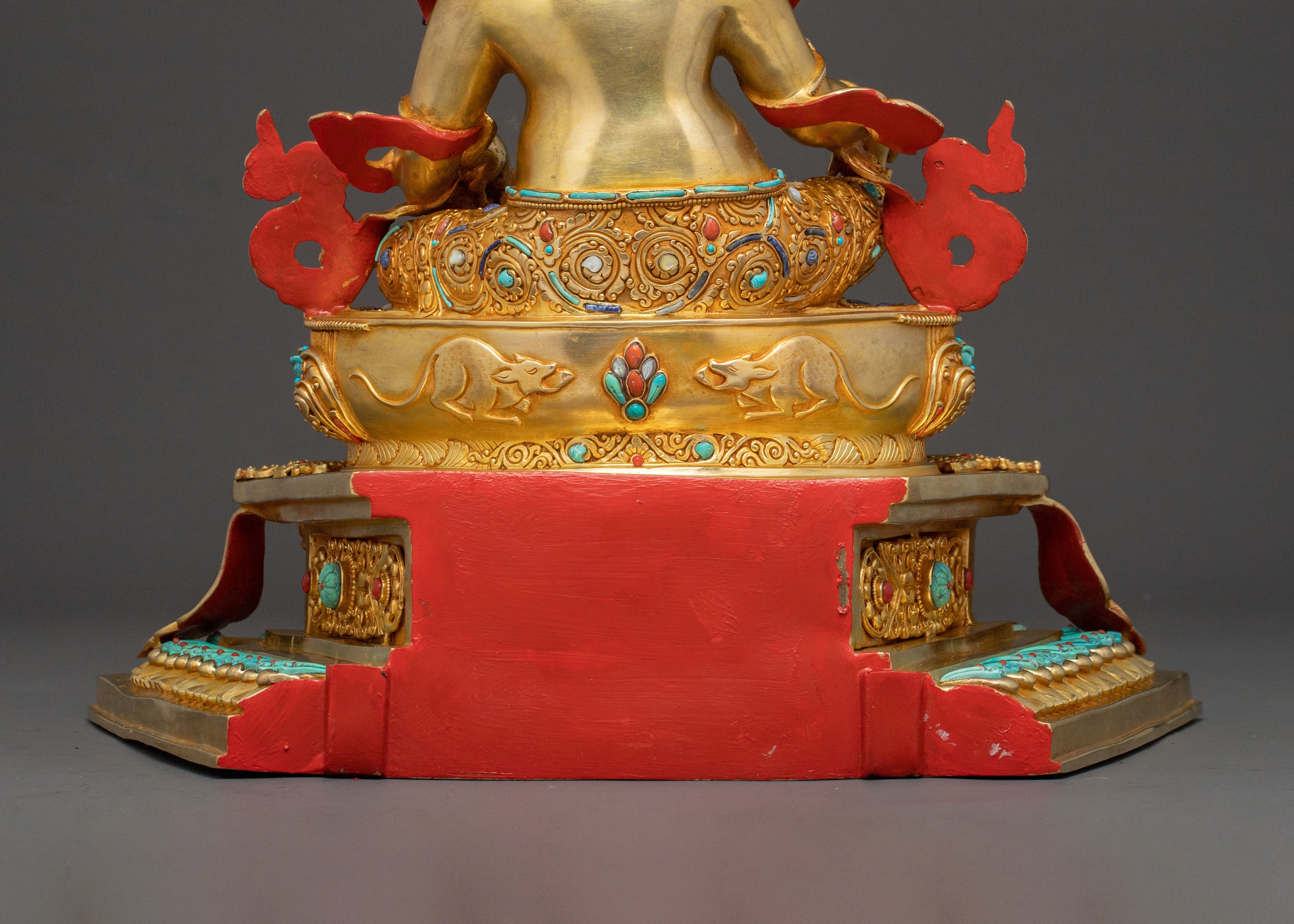 Dzambhala Statue on Throne | Altar Home Decor