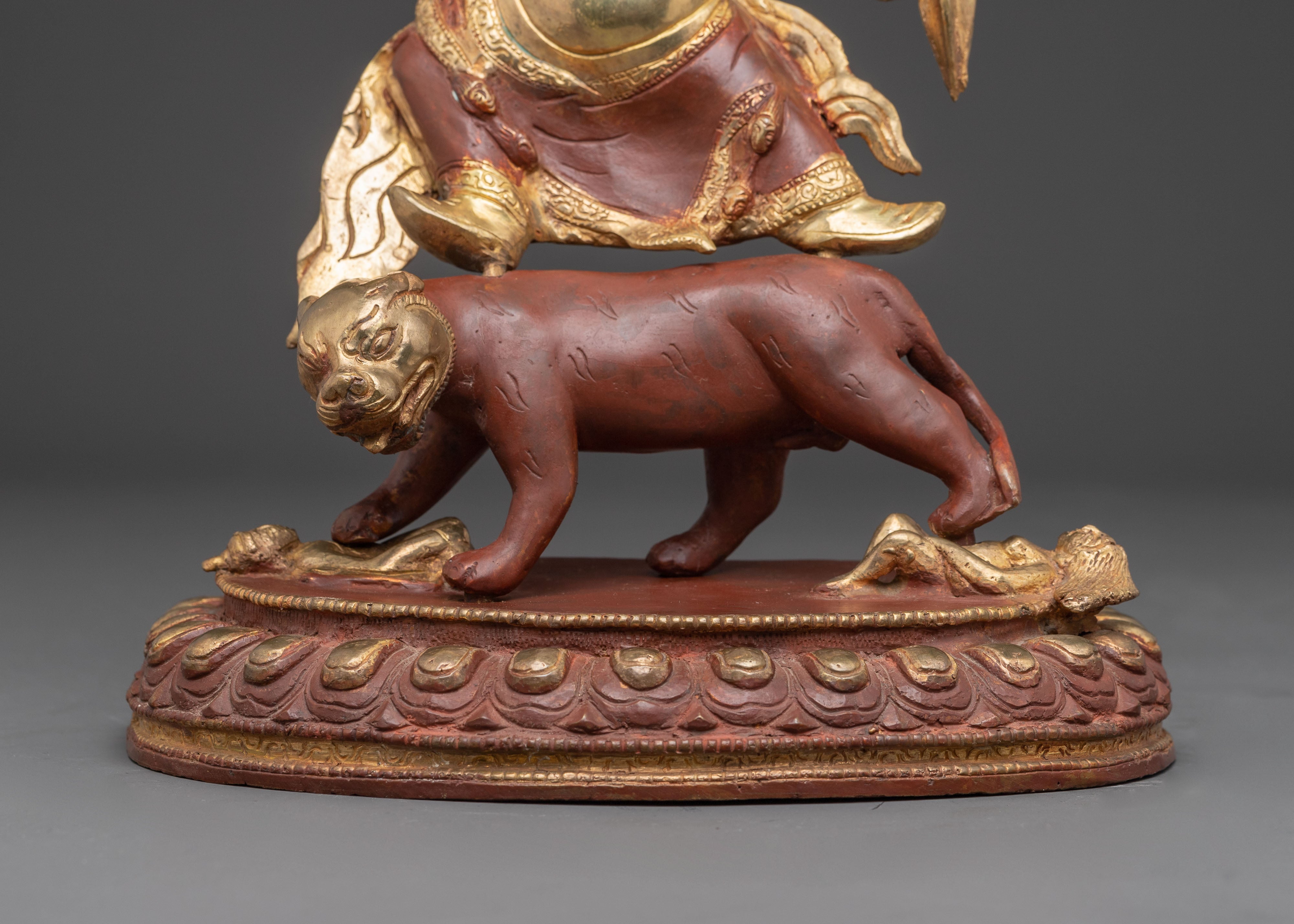 Handmade Golden Dorje Drolo Statue | Wrathful Protector