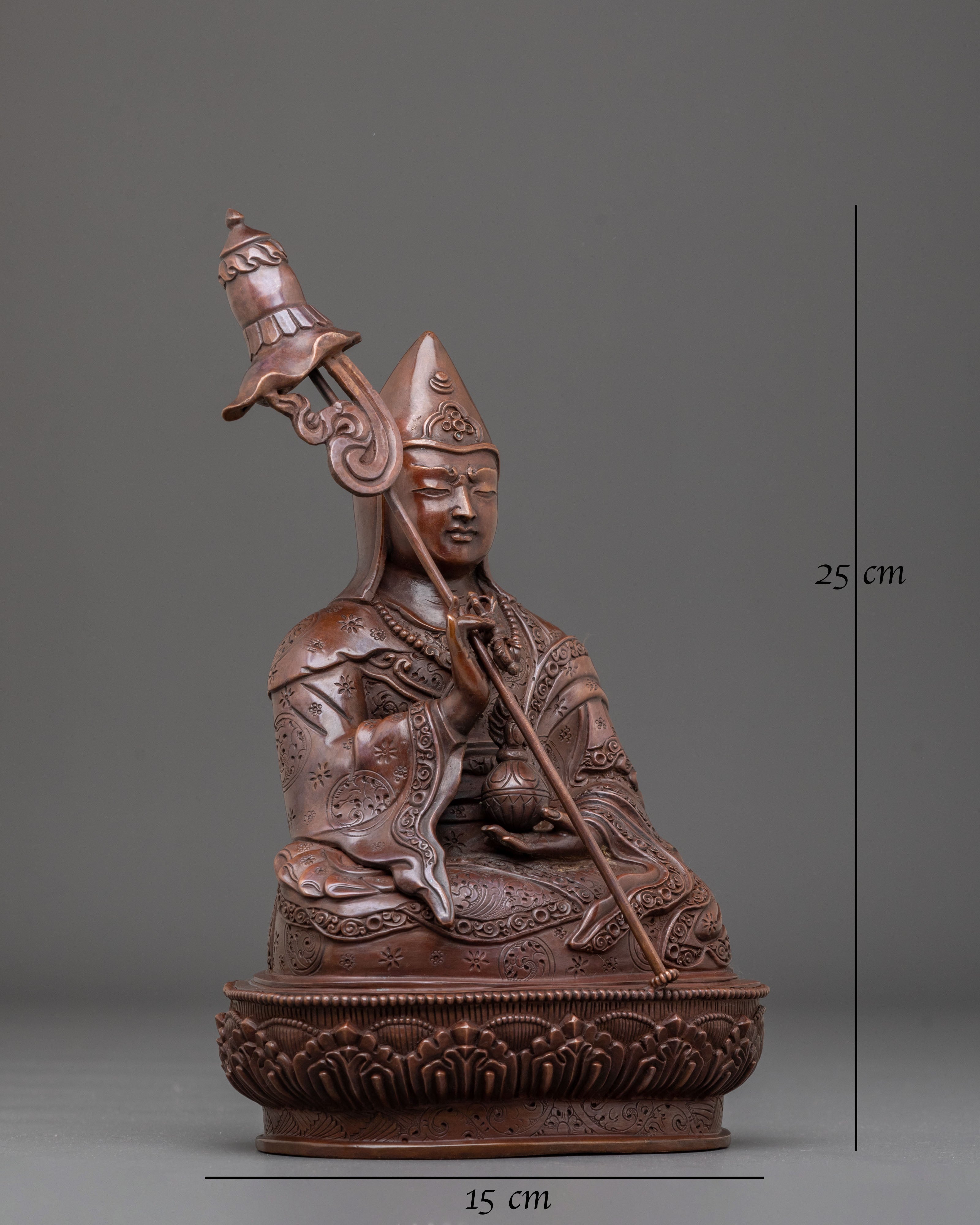 Guru Tsokye Dorje Figurine | Oxidized Copper Artistry