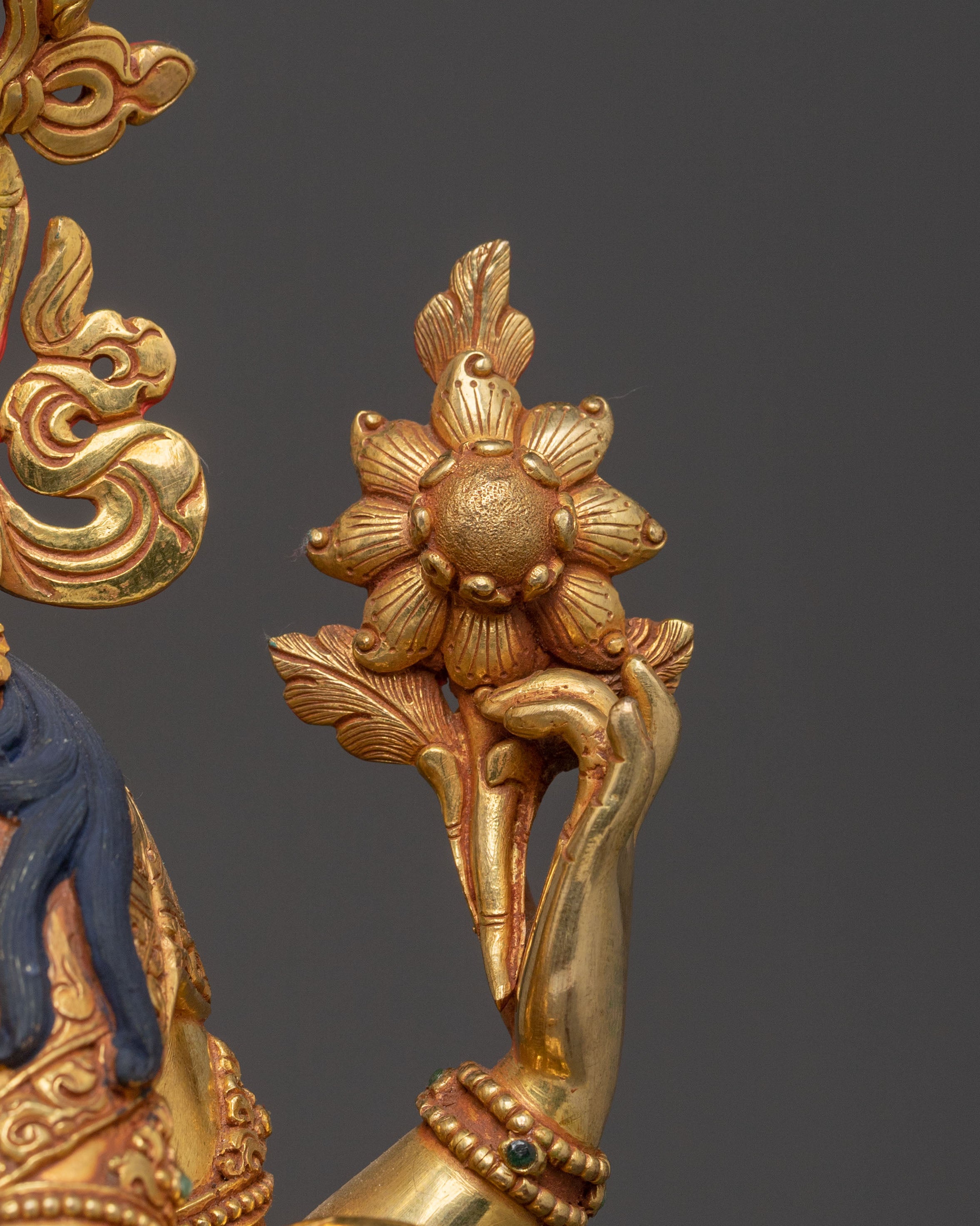 Chenrezig Golden Statue With Consort | Blessing Icons