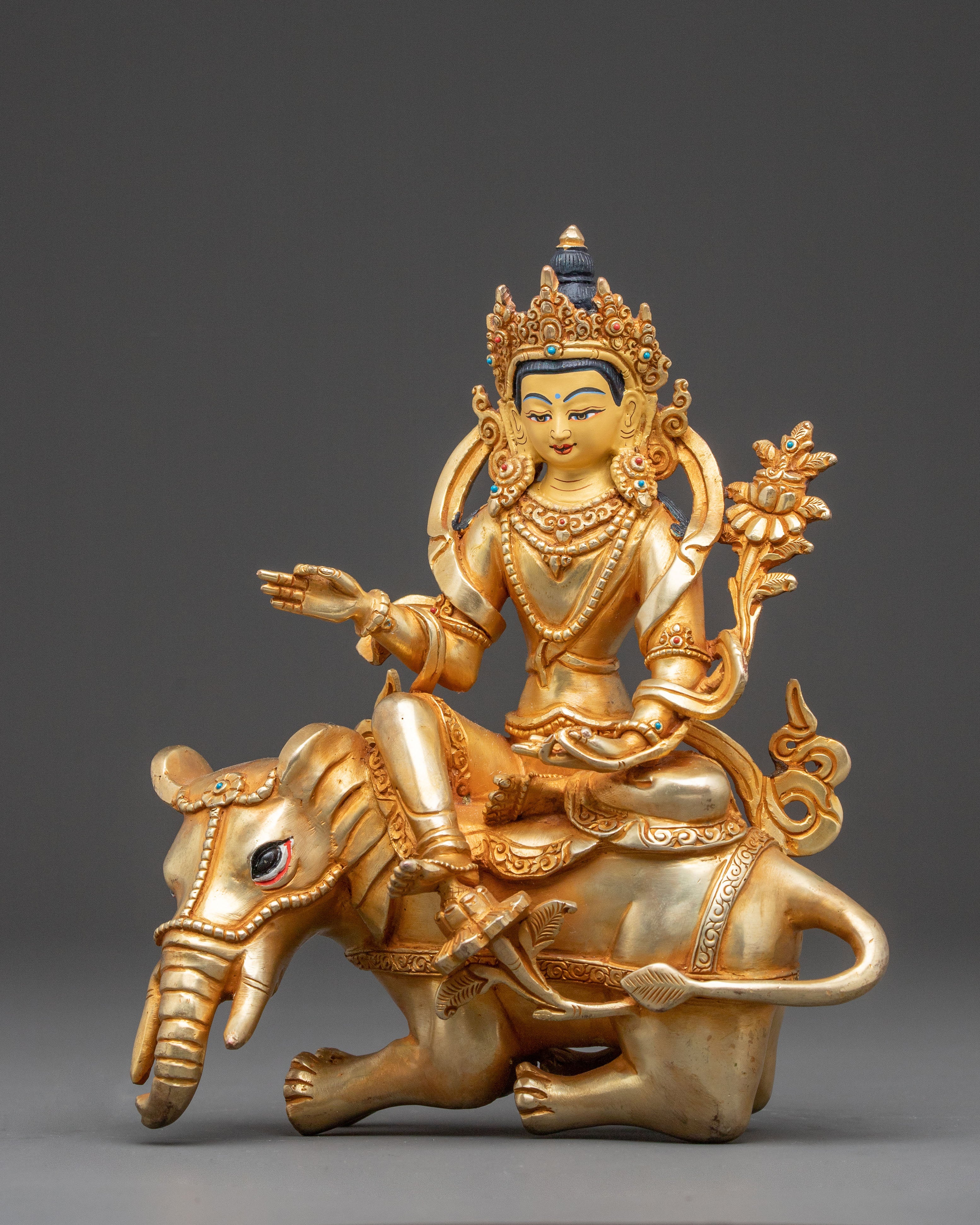 Samantabhadra Gold Electroplated Statue | Universal Virtue