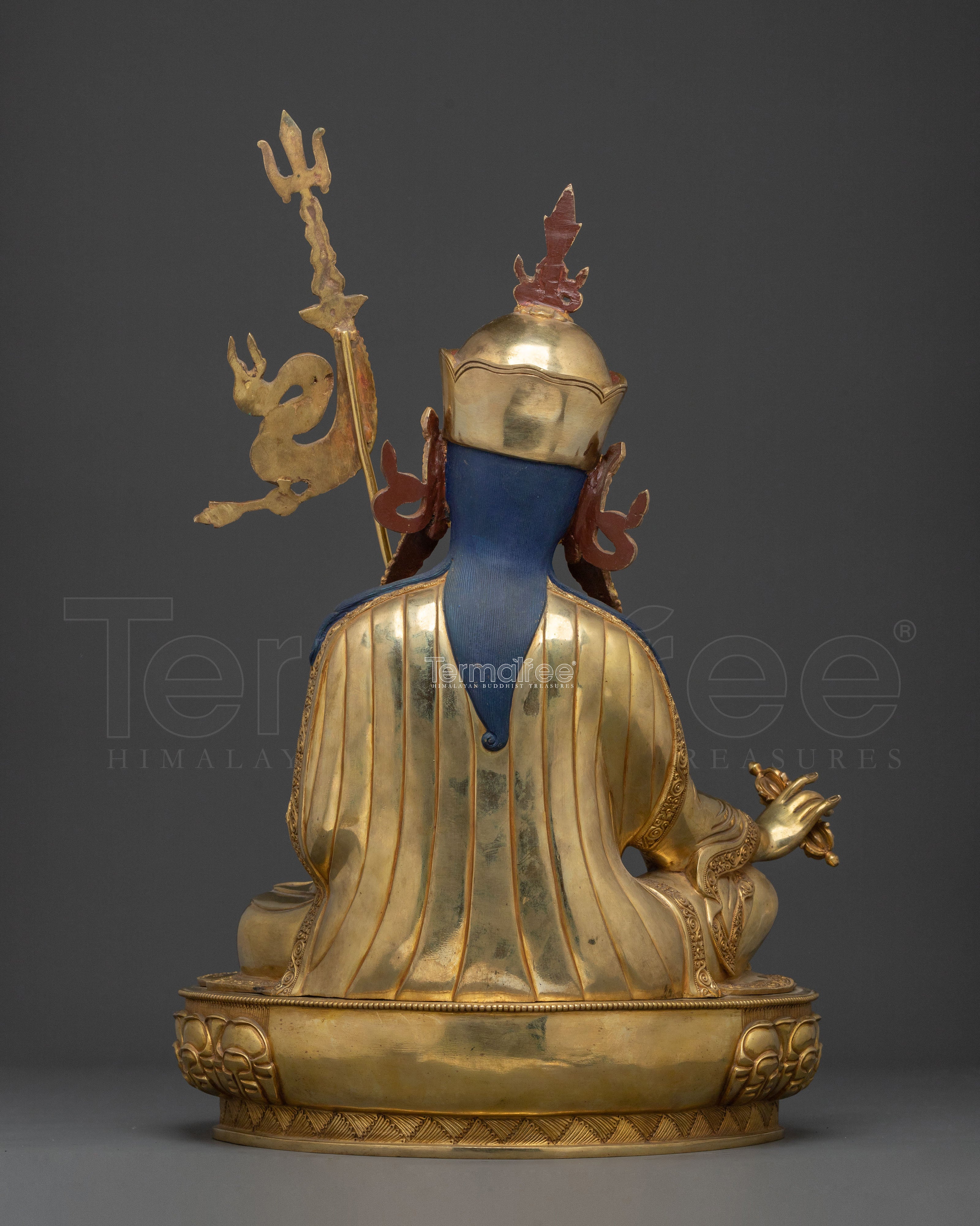 Padmasambhava Statue | 24K Gold Gilded Spiritual Icon