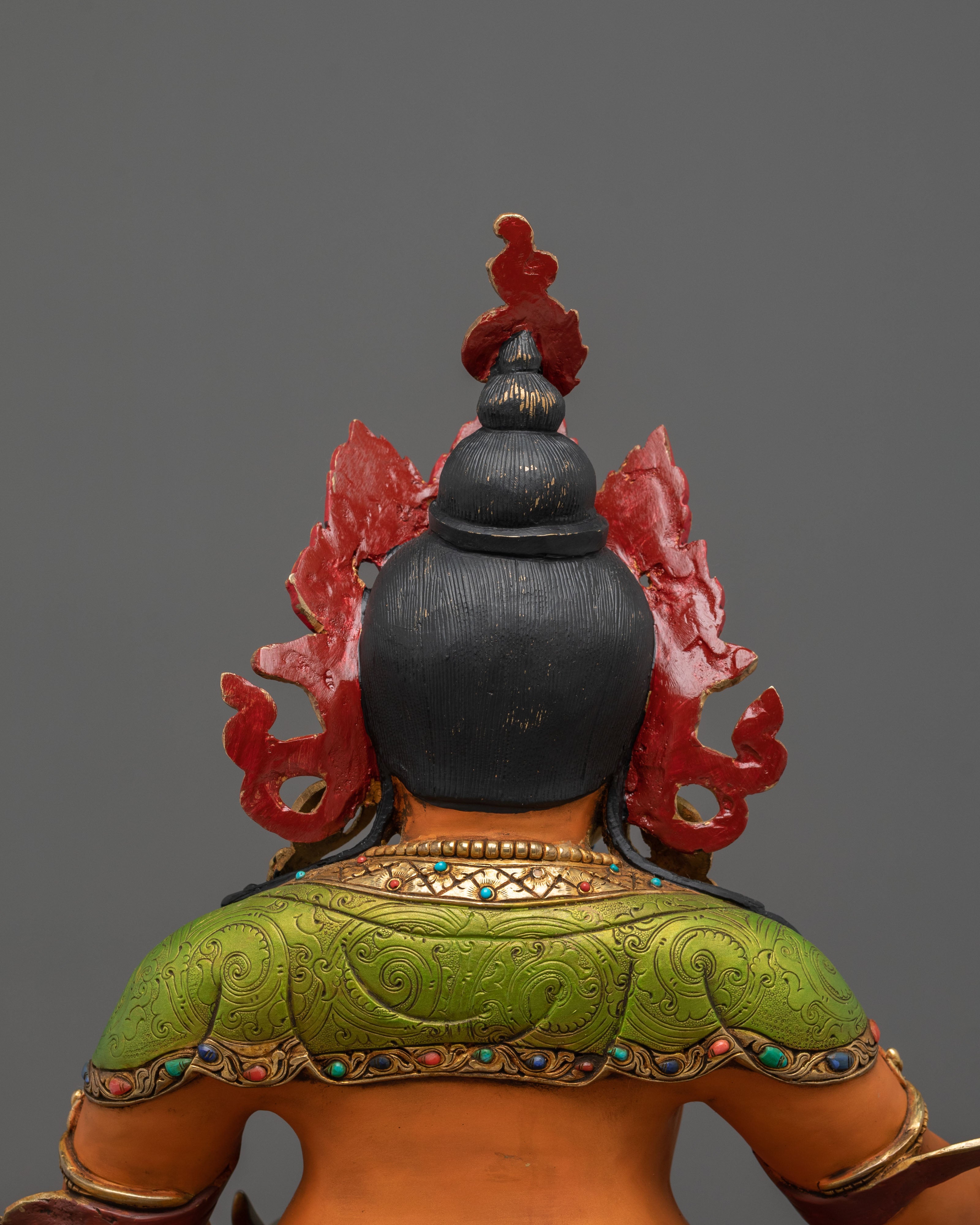 Majestic Dzambhala Statue on Throne | Made in Nepal
