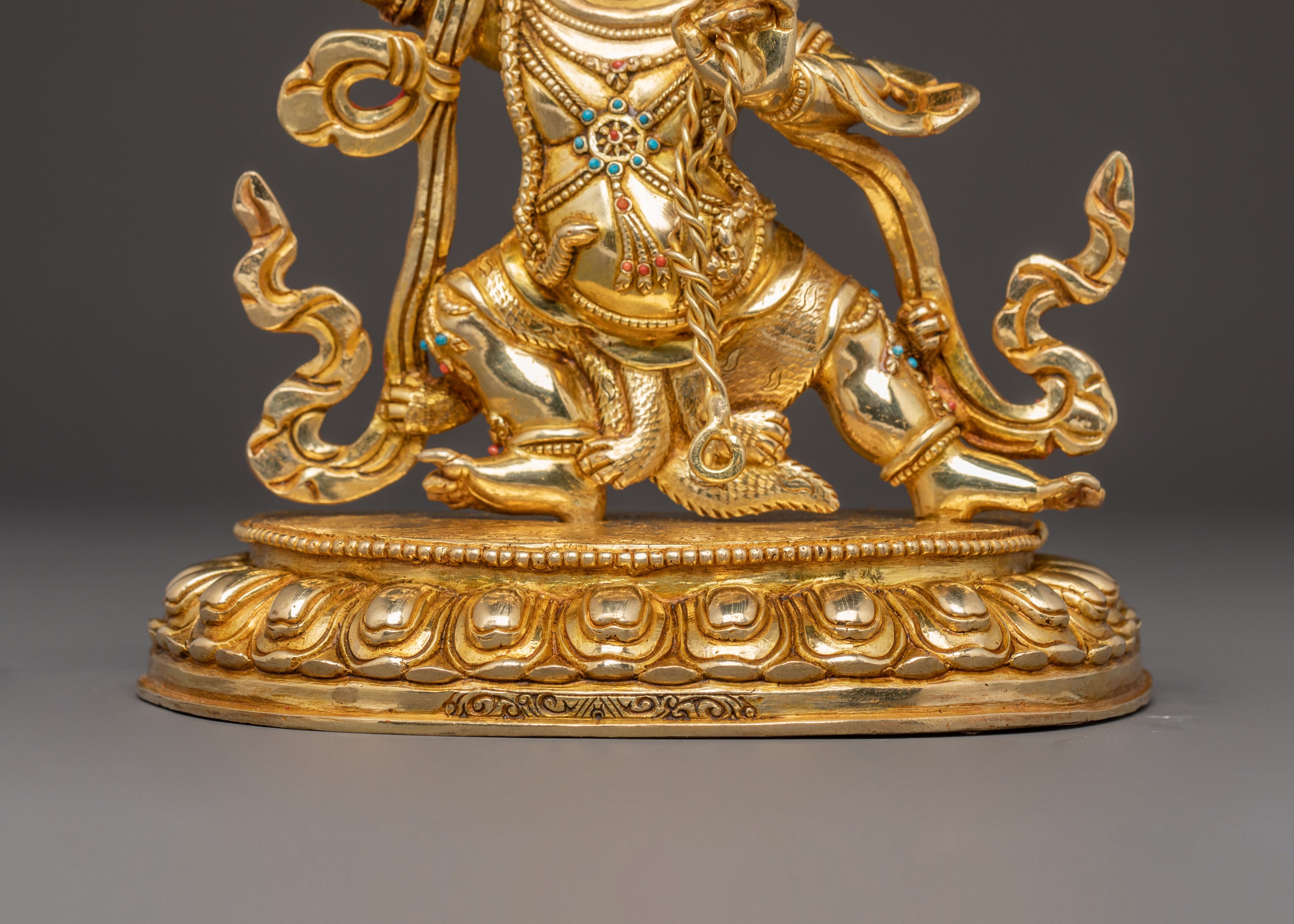 Golden Vajrapani Handcrafted Statue | Wrathful Protector of Wisdom