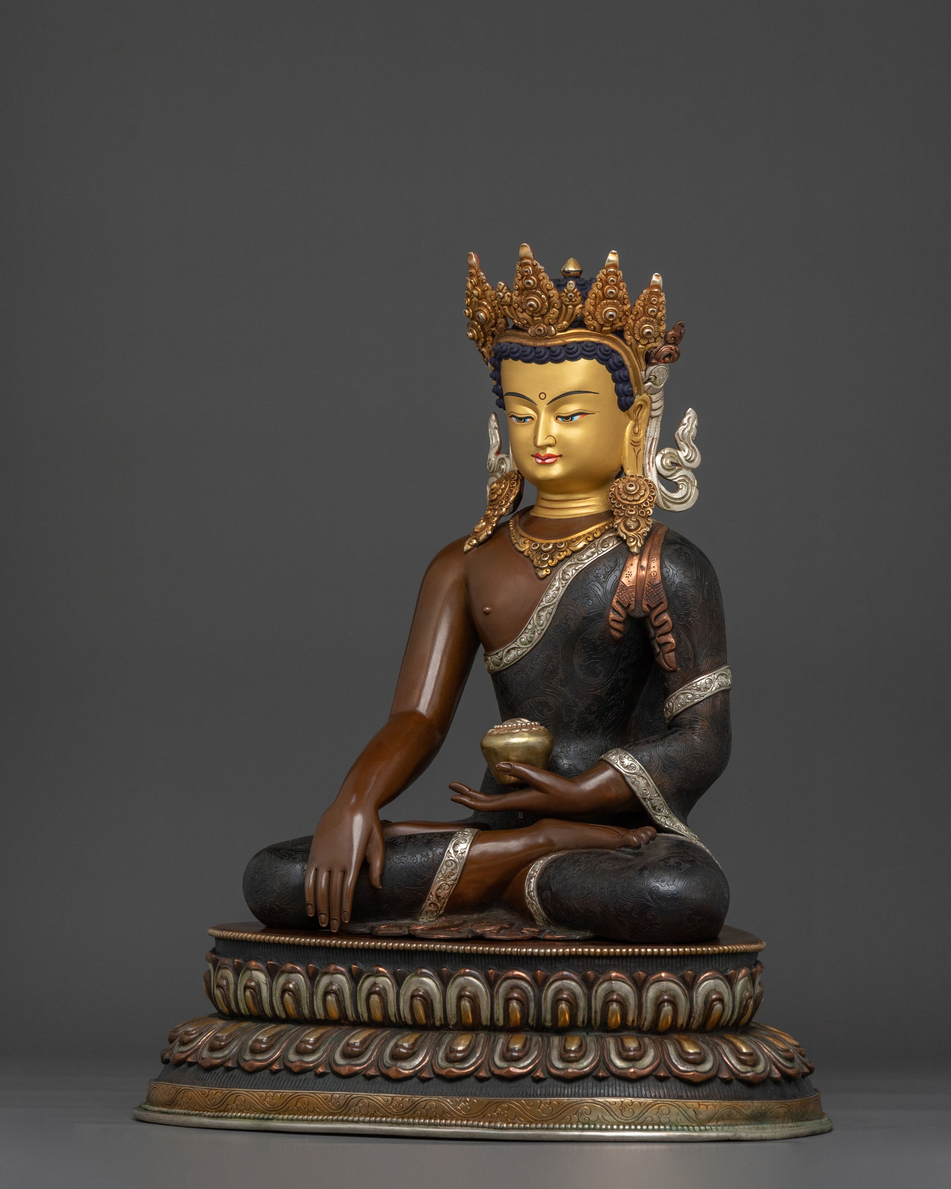 Hand Carved Sacred Shakyamuni Buddha Statue